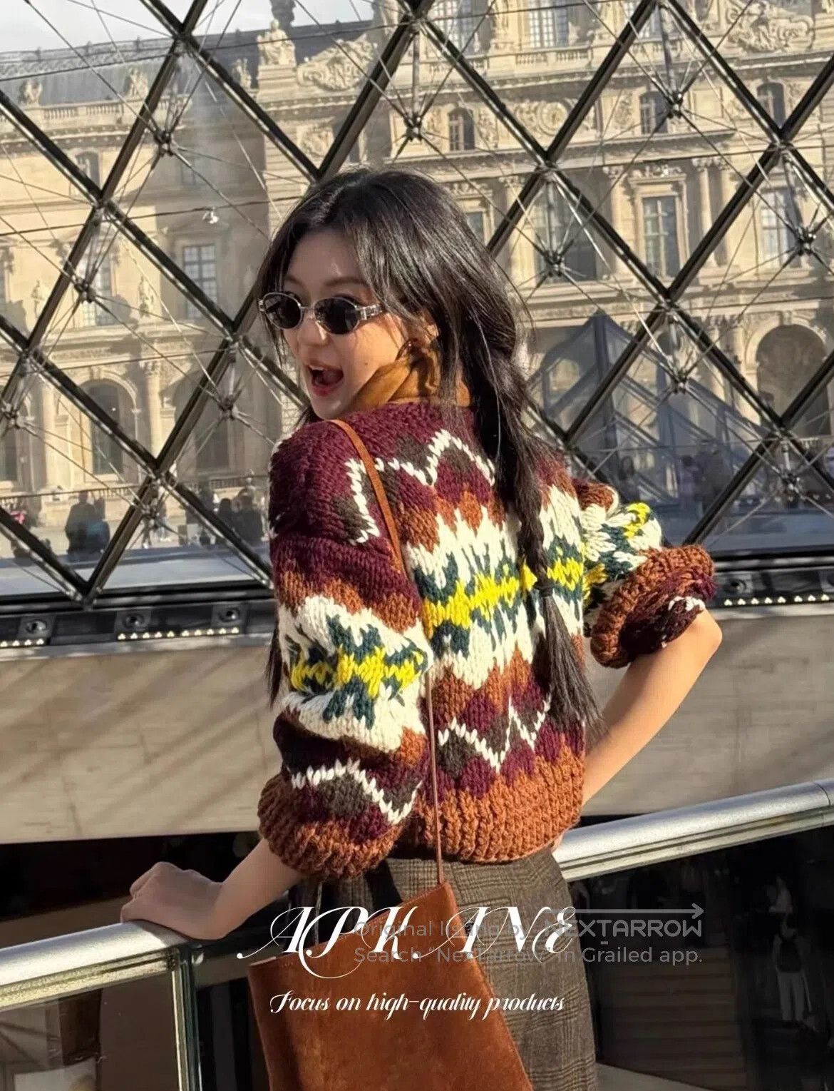 Celine CELINE Triomphe Knitted Coarse Flower Sweater| Size M / US 6-8 / IT 42-44 - 1 Thumbnail