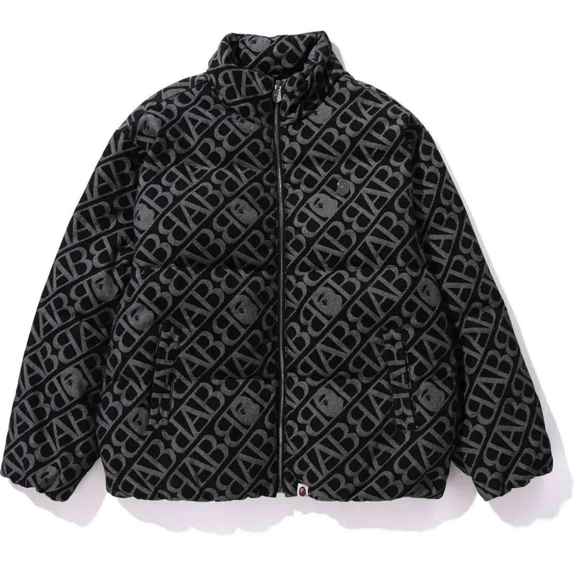Bape DENIM MONOGRAM PUFFER DOWN JACKET Size US XL / EU 56 / 4 - 1 Thumbnail