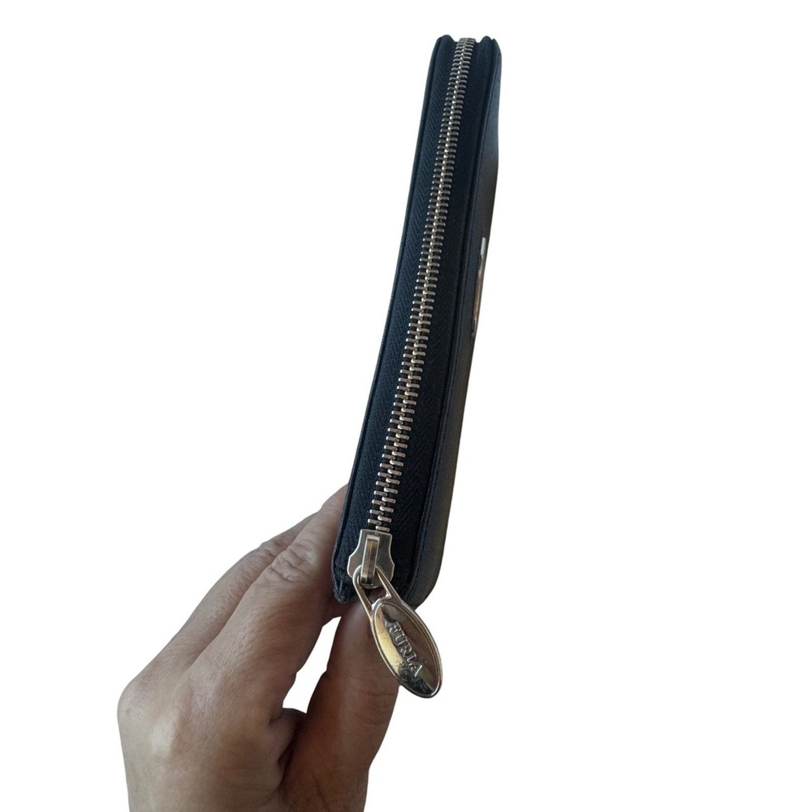 Furla Furla Black Leather Zip Around Continental Wallet Purse Size ONE SIZE - 3 Thumbnail