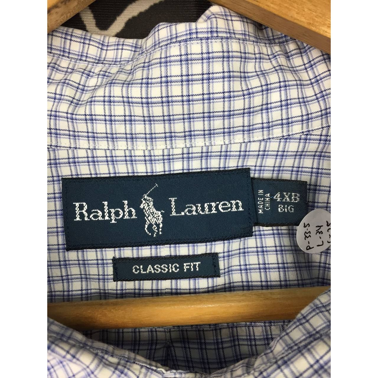 Polo Ralph Lauren × Vintage Vtg Polo Ralph Lauren Checkered Classic Fit Shirt Size 4X Size US XXL / EU 58 / 5 - 12 Thumbnail