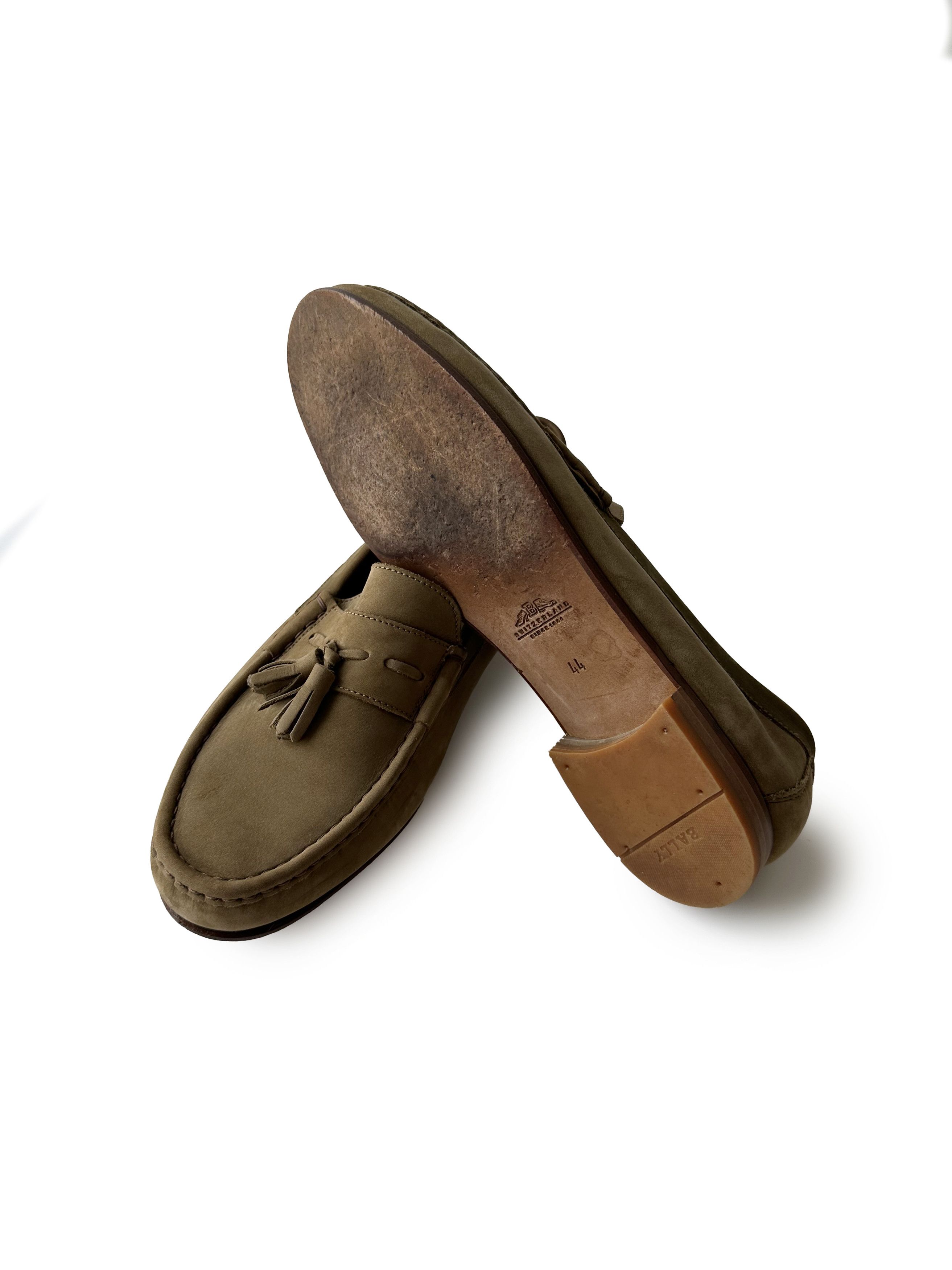 Bally Bally nubuck olive tassel loafer shoes Size US 10 / EU 43 - 7 Thumbnail