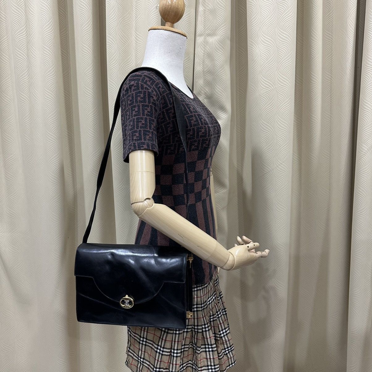 Celine CELINE BOX TRIOMPHE LEATHER SHOULDER BAG Size ONE SIZE - 2 Thumbnail