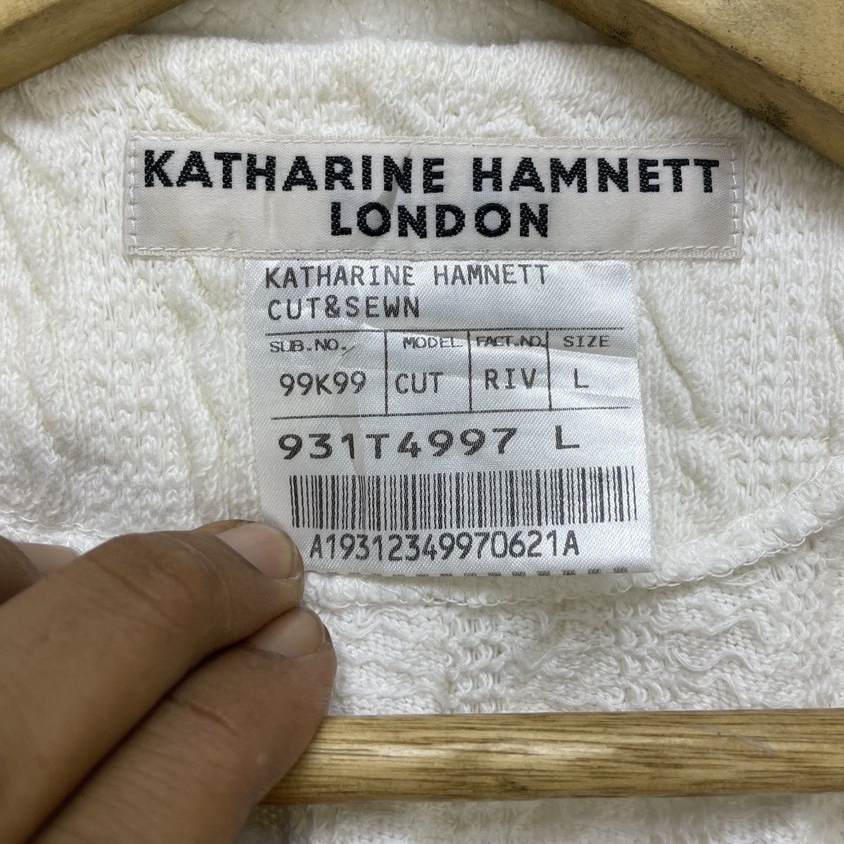 Katharine Hamnett London 💥Katharine Hamnett London White Cardigan Drape Jacket Size M / US 6-8 / IT 42-44 - 7 Thumbnail