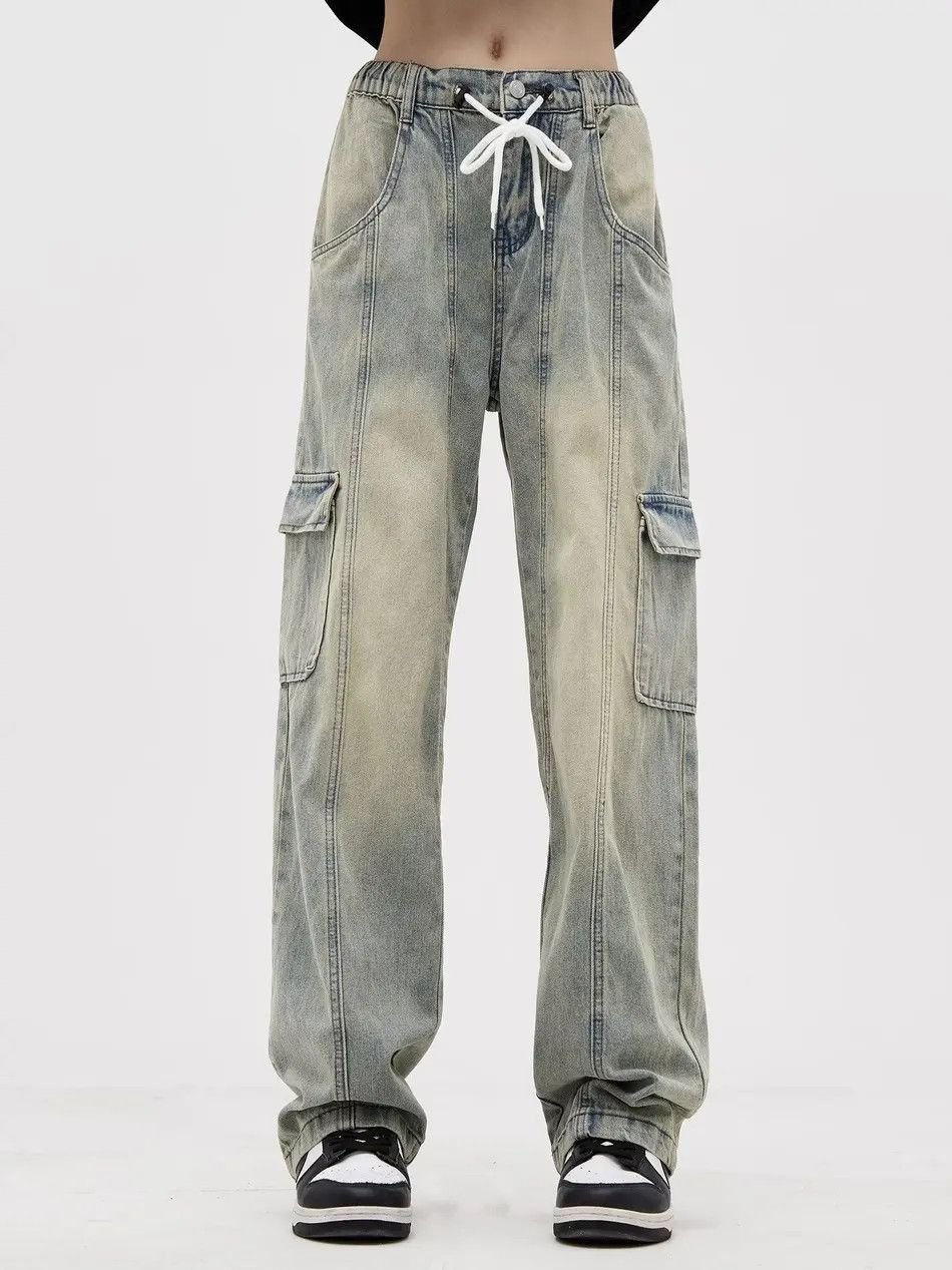Japanese Brand Retro loose straight leg jeans Size US 32 / EU 48 - 5 Thumbnail