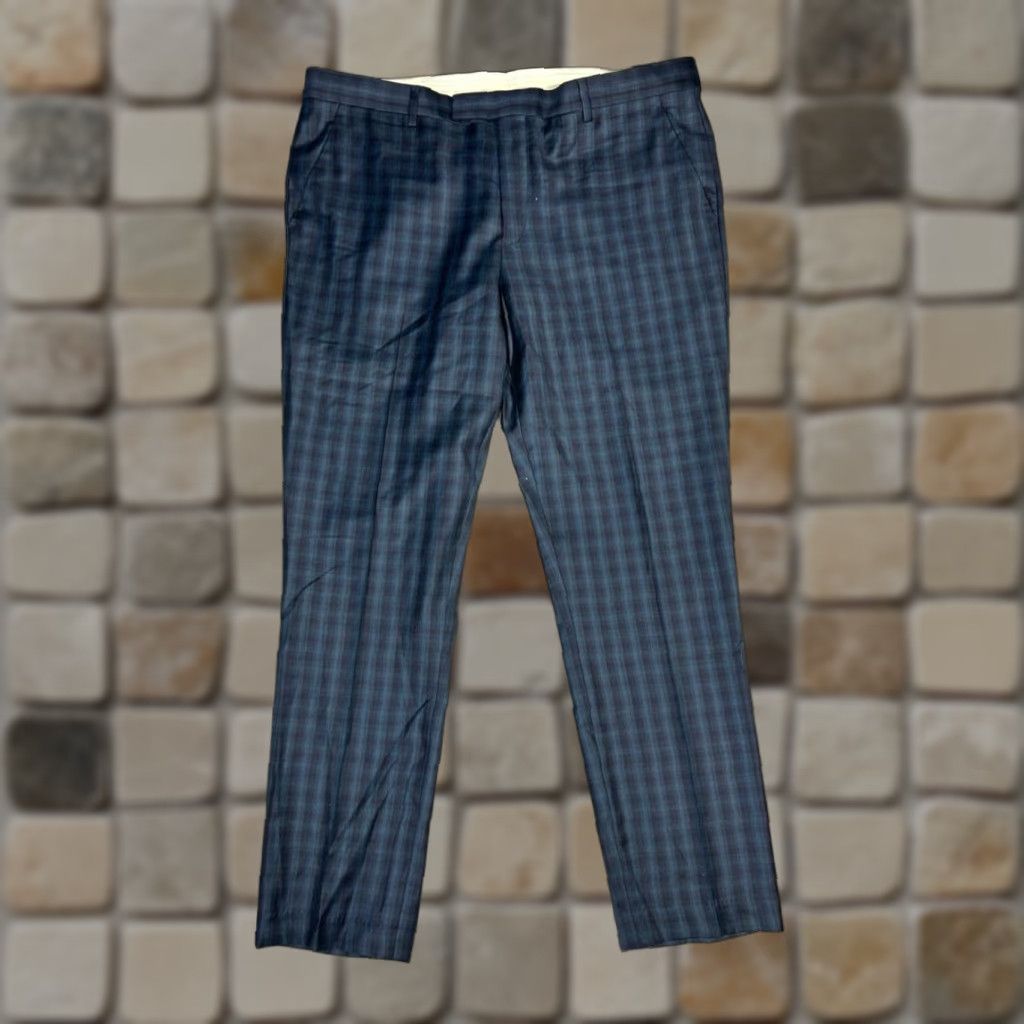 Paul Smith Paul Smith Mens Dress Pants 44 Multicolor Wool Plaid Mid Rise Straight Leg Formal Dress Pants Mens Size US 44 / EU 60 - 1 Thumbnail