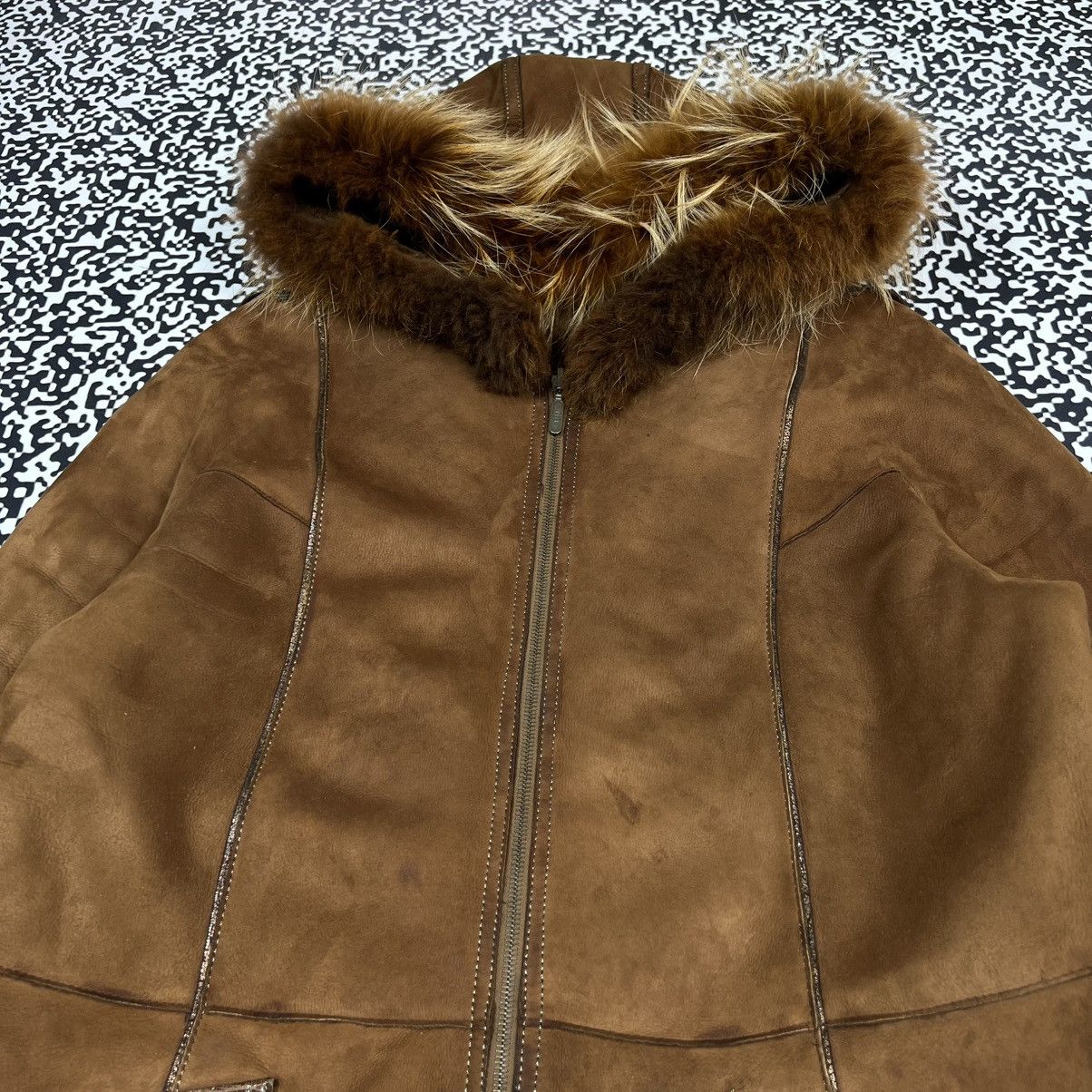 Vintage Vintage 00s Stella Rossa Leather Fur Sheepskin Coat Jacket Size M / US 6-8 / IT 42-44 - 7 Thumbnail