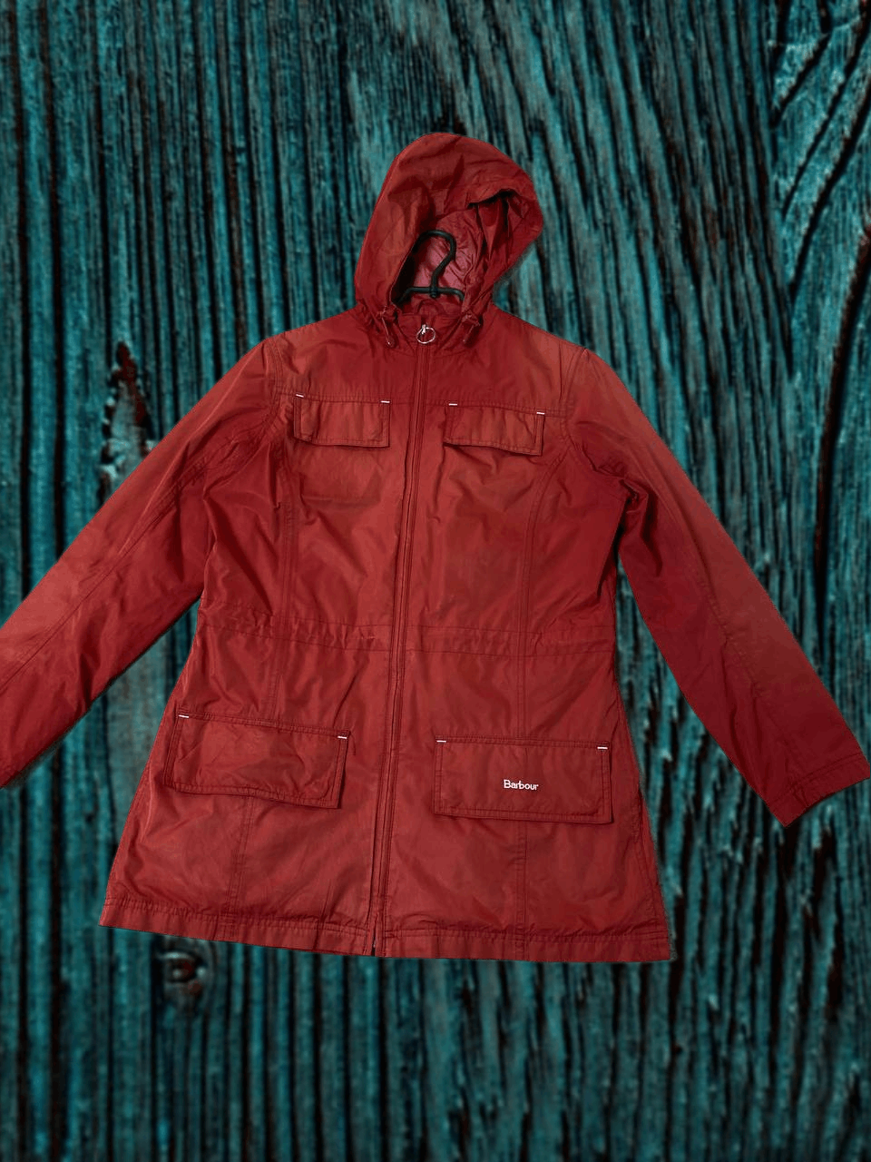 Barbour Red Jacket WATERPROOF Barbour Logo Y2K Streetwear Size M / US 6-8 / IT 42-44 - 1 Thumbnail