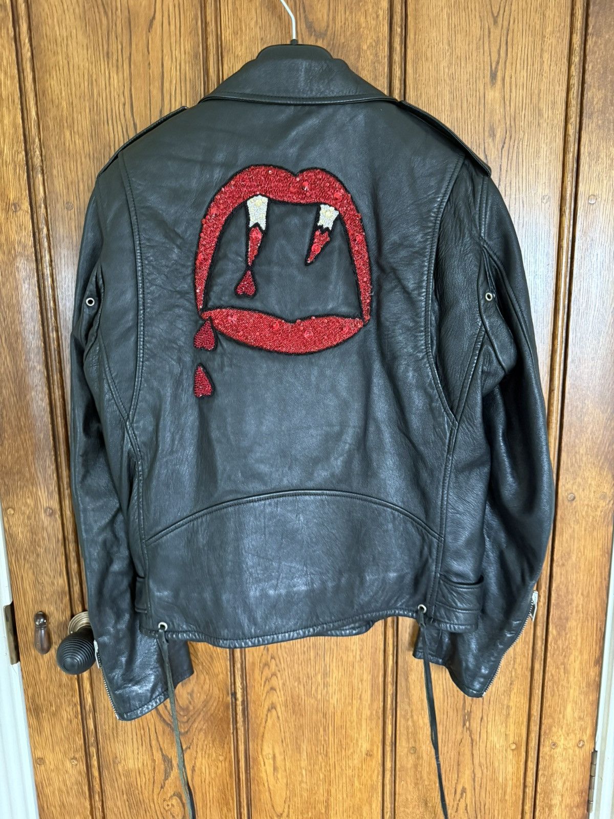 Saint Laurent Blood Luster Leather Jacket | Grailed