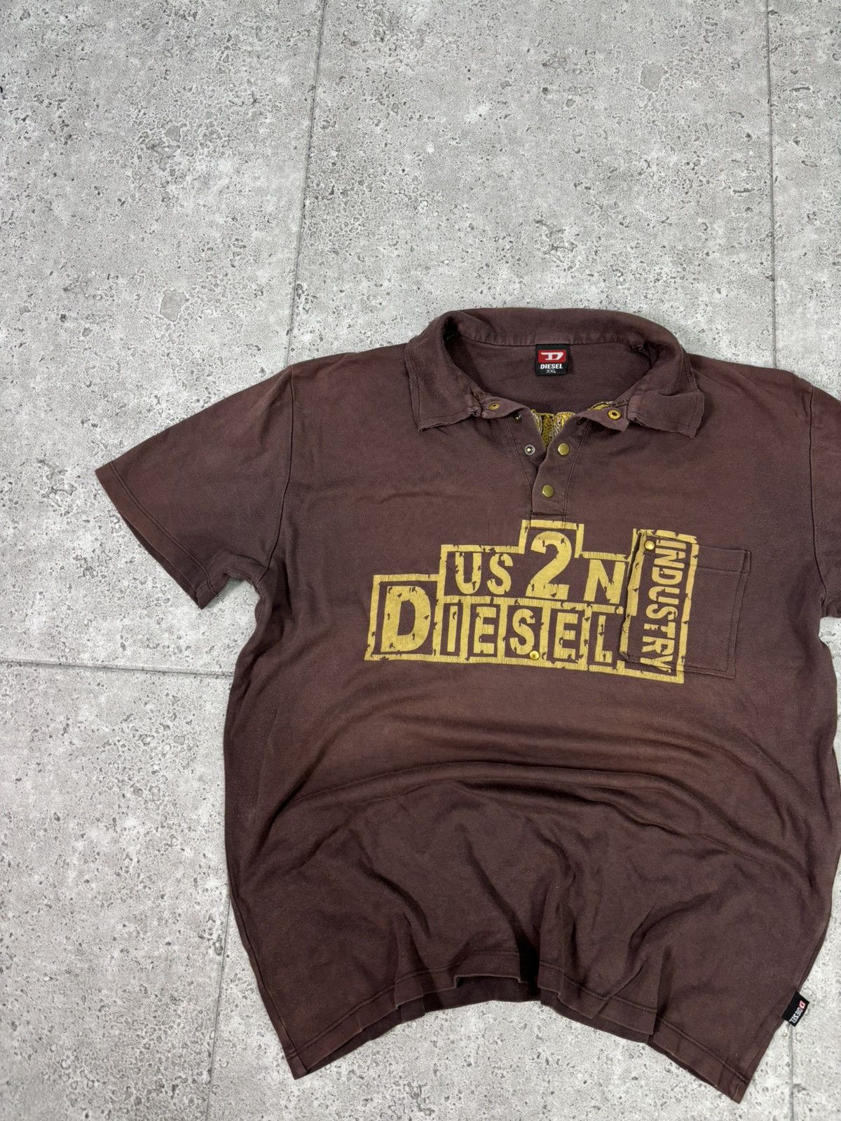 Affliction × Diesel Archive Y2K 2000s Diesel Polo T-Shirt Diesel Industry Punk Size US XL / EU 56 / 4 - 1 Thumbnail