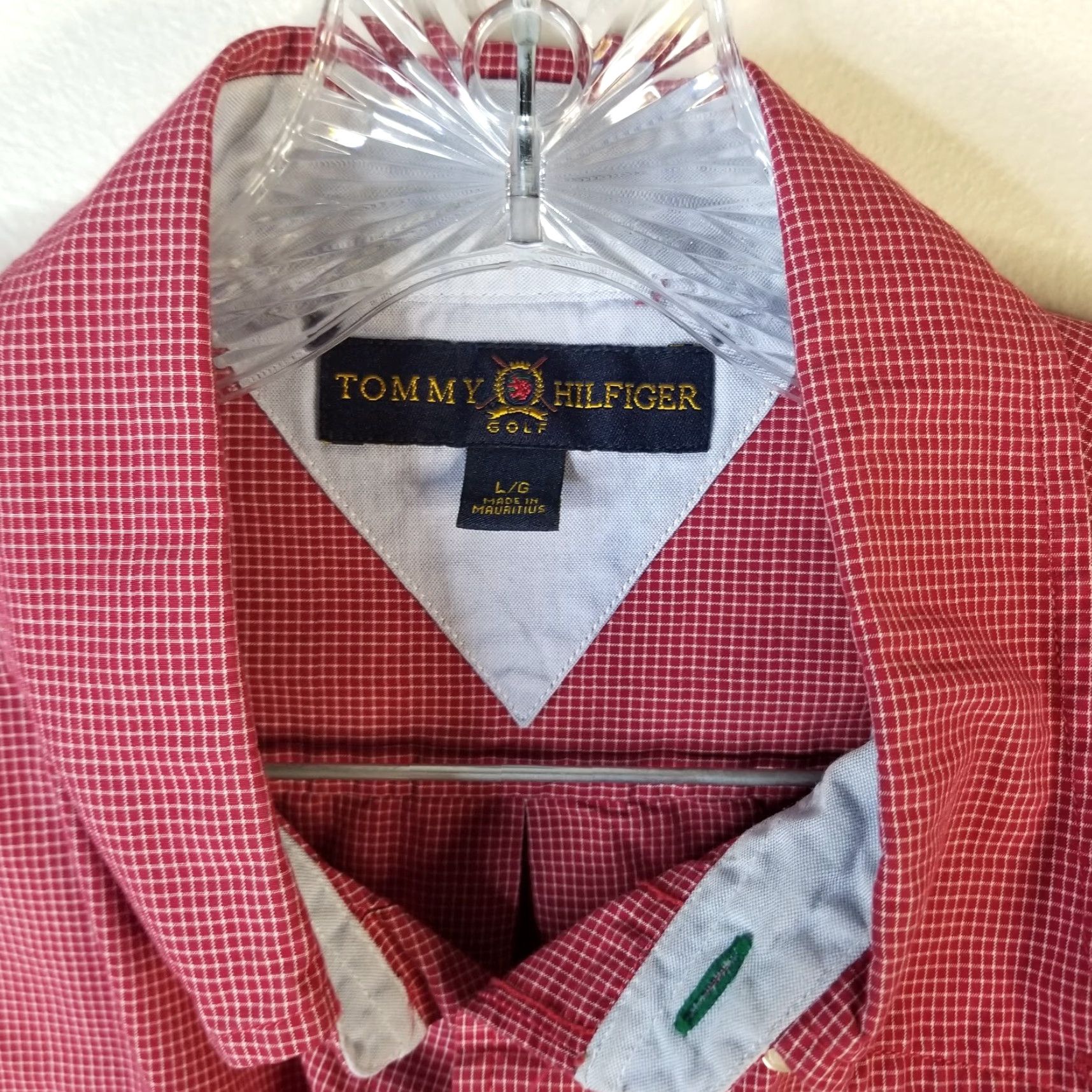 Tommy Hilfiger Tommy Hilfiger Shirt Mens Red Long Sleeve Button-Up Dress Shirt Size L Size 42R - 3 Thumbnail