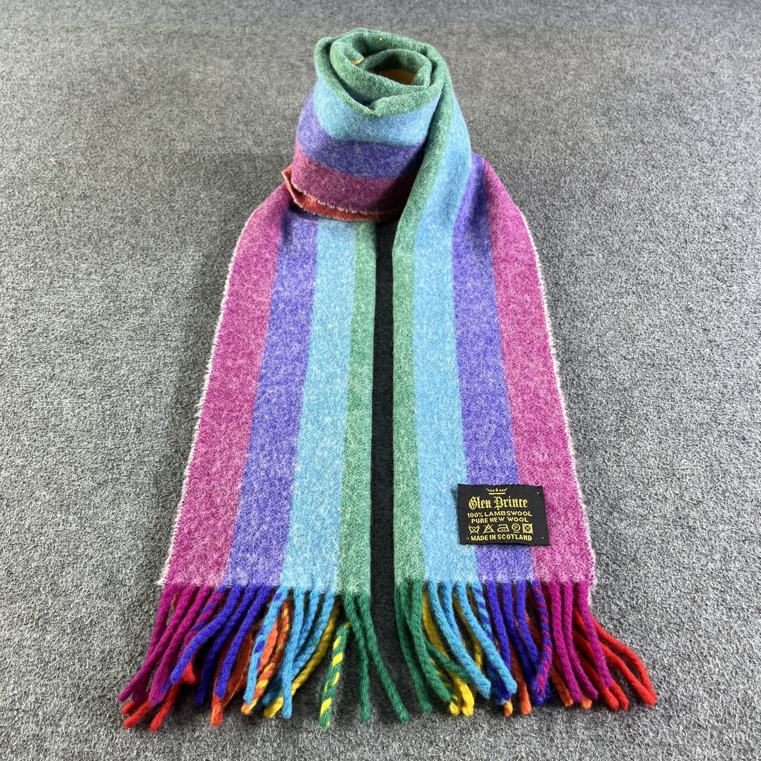 Vintage Glen Prince Rainbow Scarf / Muffler / Neckwear T803 Size ONE SIZE - 4 Thumbnail