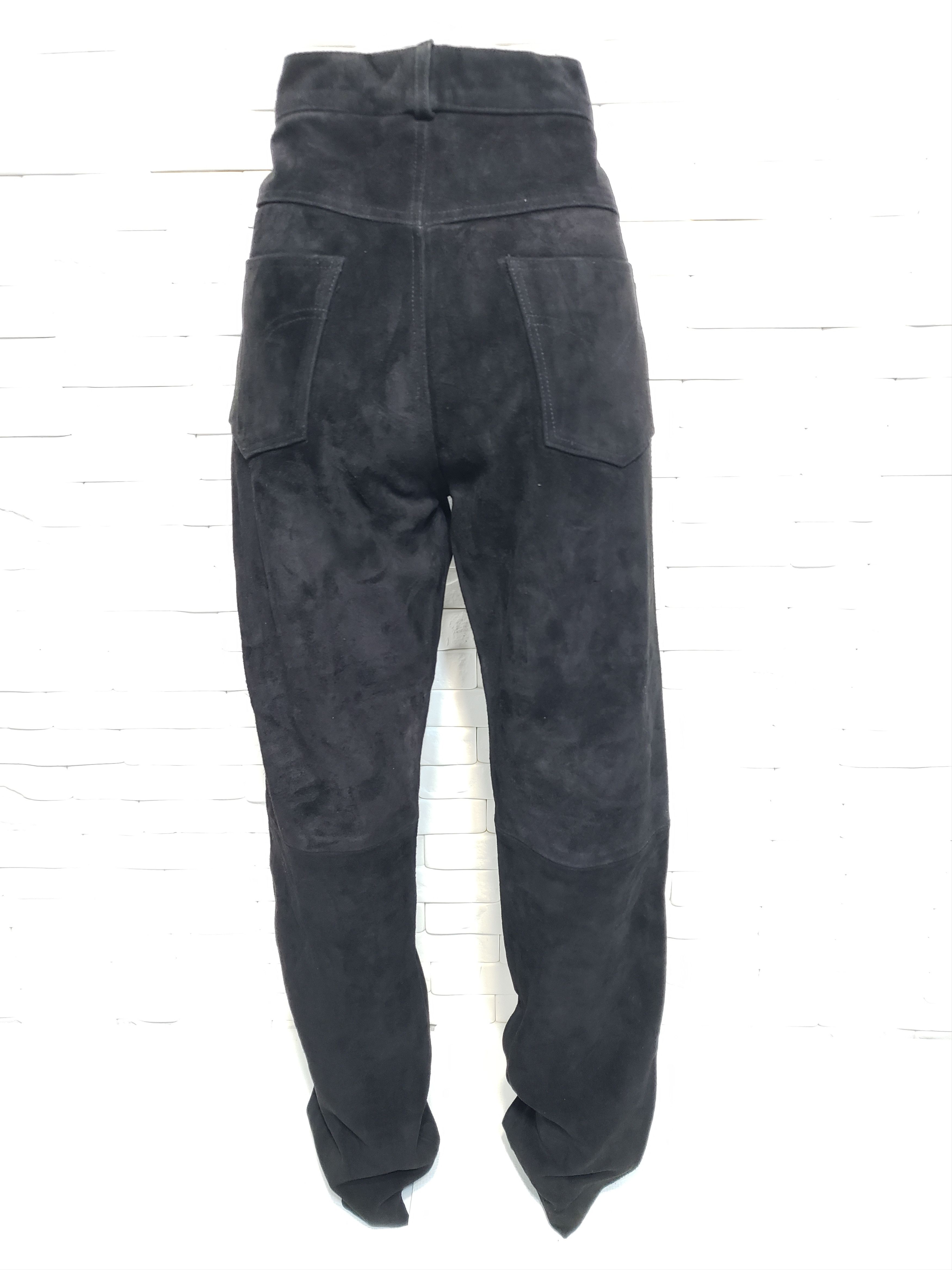 Genuine Leather Men's leather black biker pants. Size US 32 / EU 48 - 5 Thumbnail
