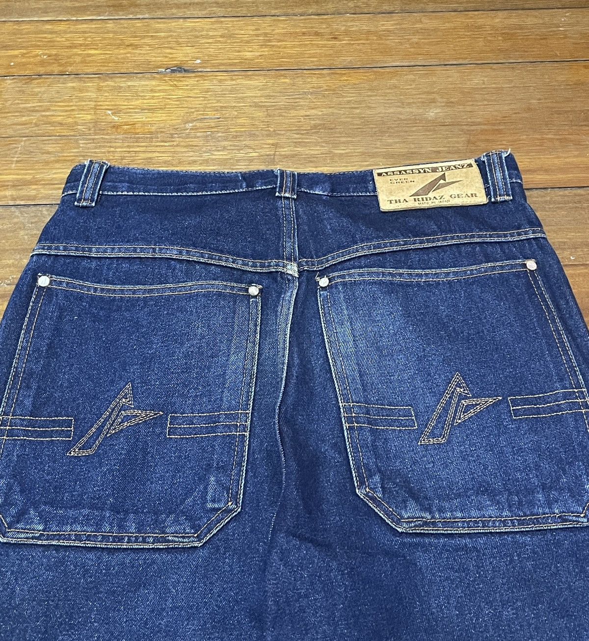 Japanese Brand Rare Design Vintage Assassyn Jeanz Baggy Jeans 1990s Size US 32 / EU 48 - 4 Thumbnail