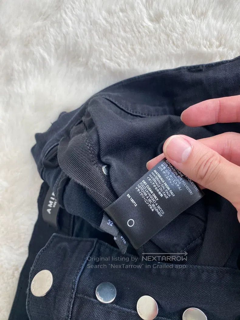 Amiri Amiri Size 32 Washed black camouflage patchwork MX1 jeans Size US 32 / EU 48 - 6 Thumbnail