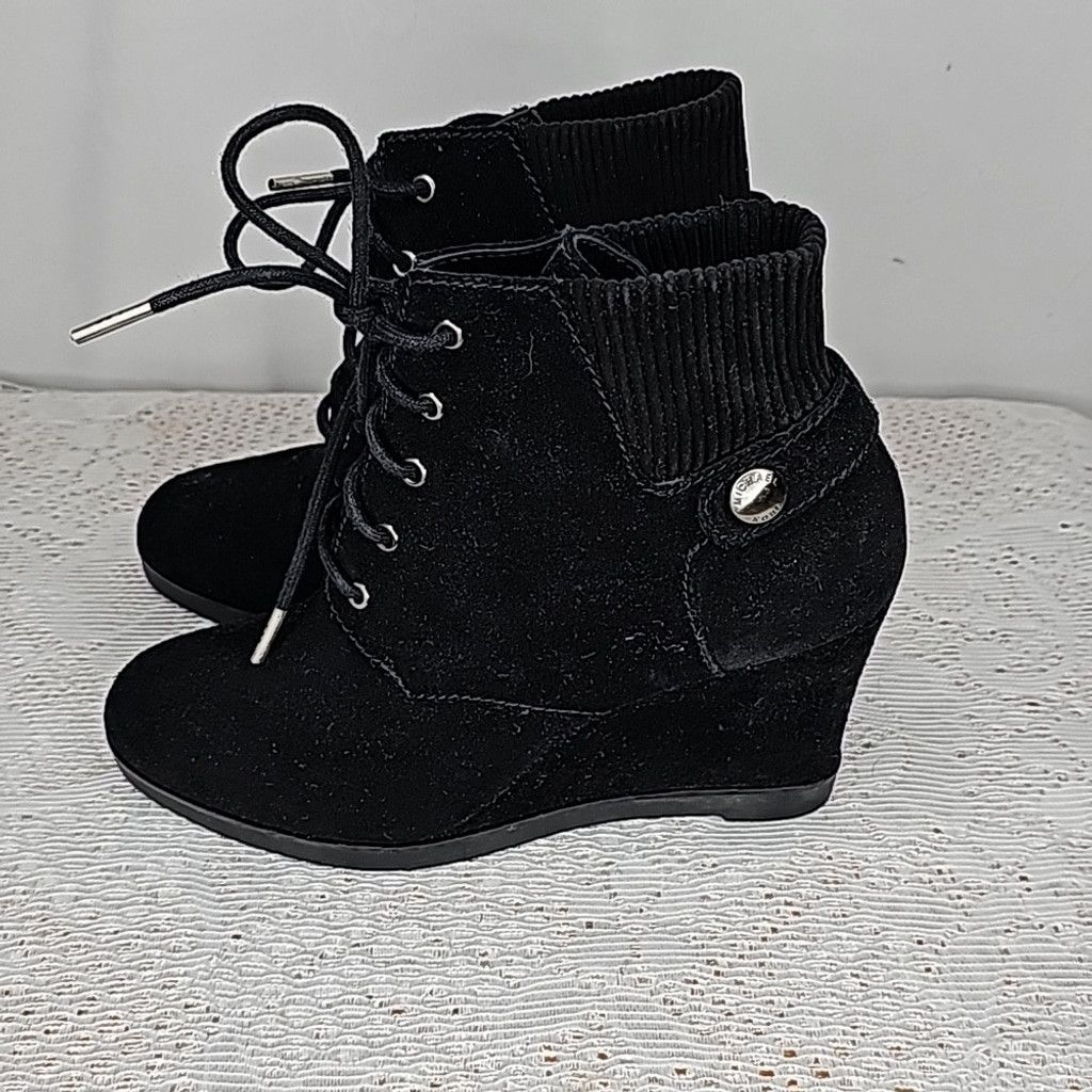 Michael Kors Michael Michael Kors Carrigan leather wedge ankle boots sz 7 Size US 7 / IT 37 - 2 Thumbnail