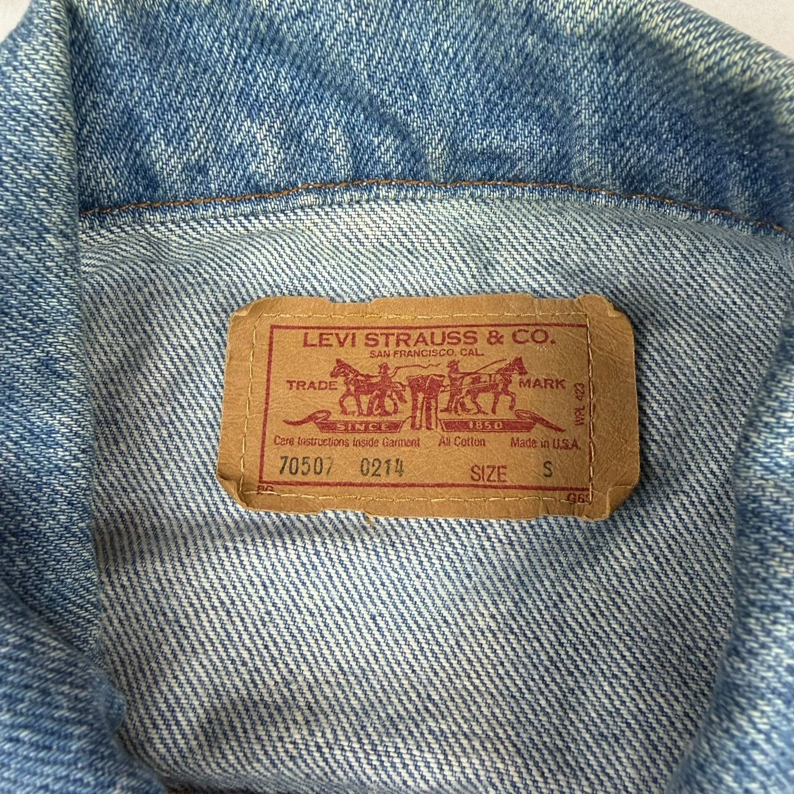 Levi's Levi's 70507 Denim Trucker Jacket Size Small USA Size US S / EU 44-46 / 1 - 3 Thumbnail