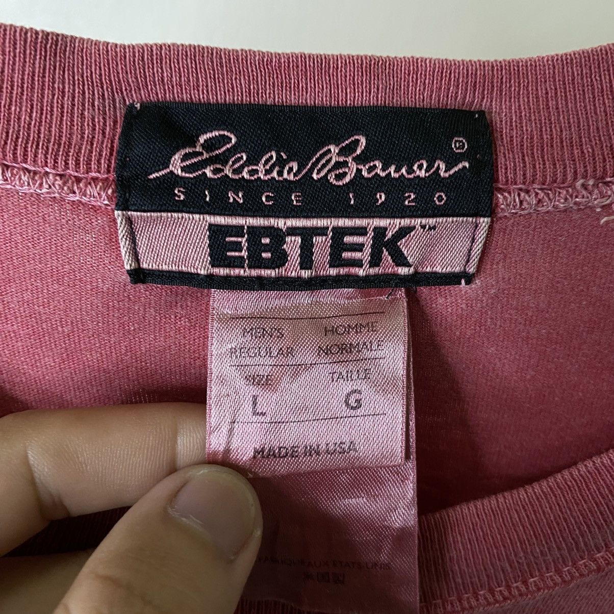 Eddie Bauer Vintage Eddie Bauer Ebtek Misuji Club T Shirt Size US XXL / EU 58 / 5 - 3 Thumbnail
