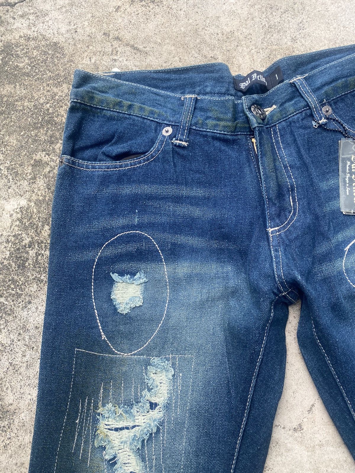 If Six Was Nine × Japanese Brand Flare Jeans Dal Fellow Distressed Patch work Size US 31 - 9 Thumbnail
