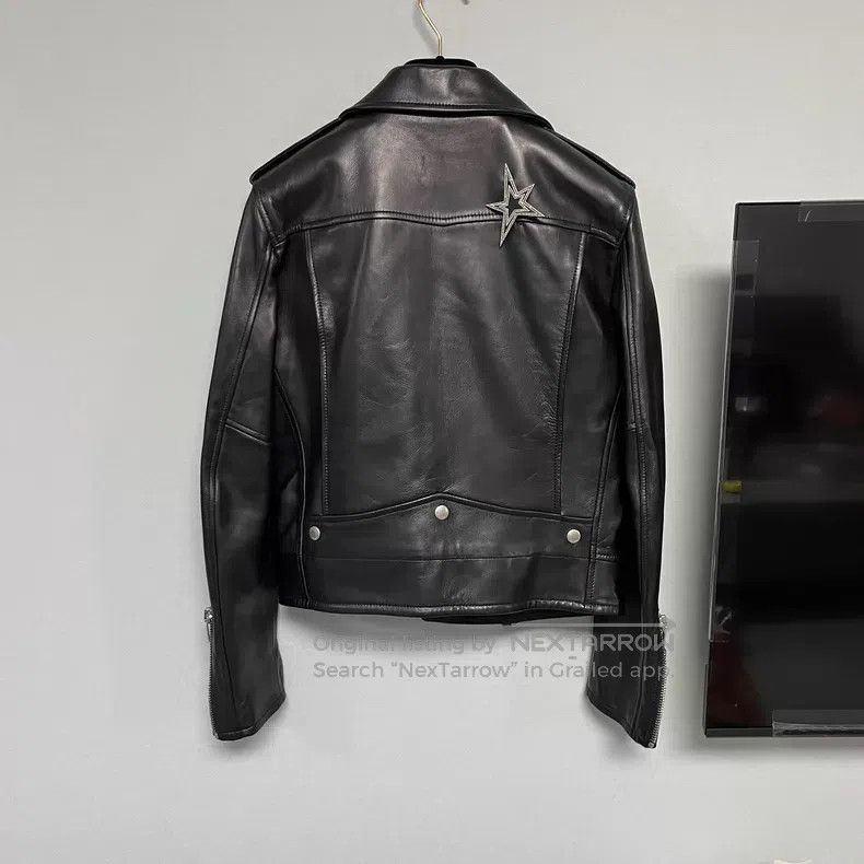 Saint Laurent Paris Saint Laurent Paris Embossed Logo Leather Jacket i Size XS / US 0-2 / IT 36-38 - 4 Thumbnail