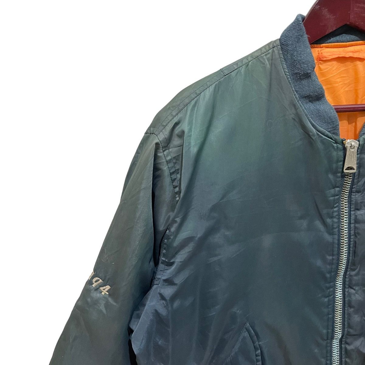 Bullhead Denim Co. × Vintage Vintage 1994 MA-1 BULLHEAD Zipper Bomber Jacket Size US L / EU 52-54 / 3 - 5 Thumbnail