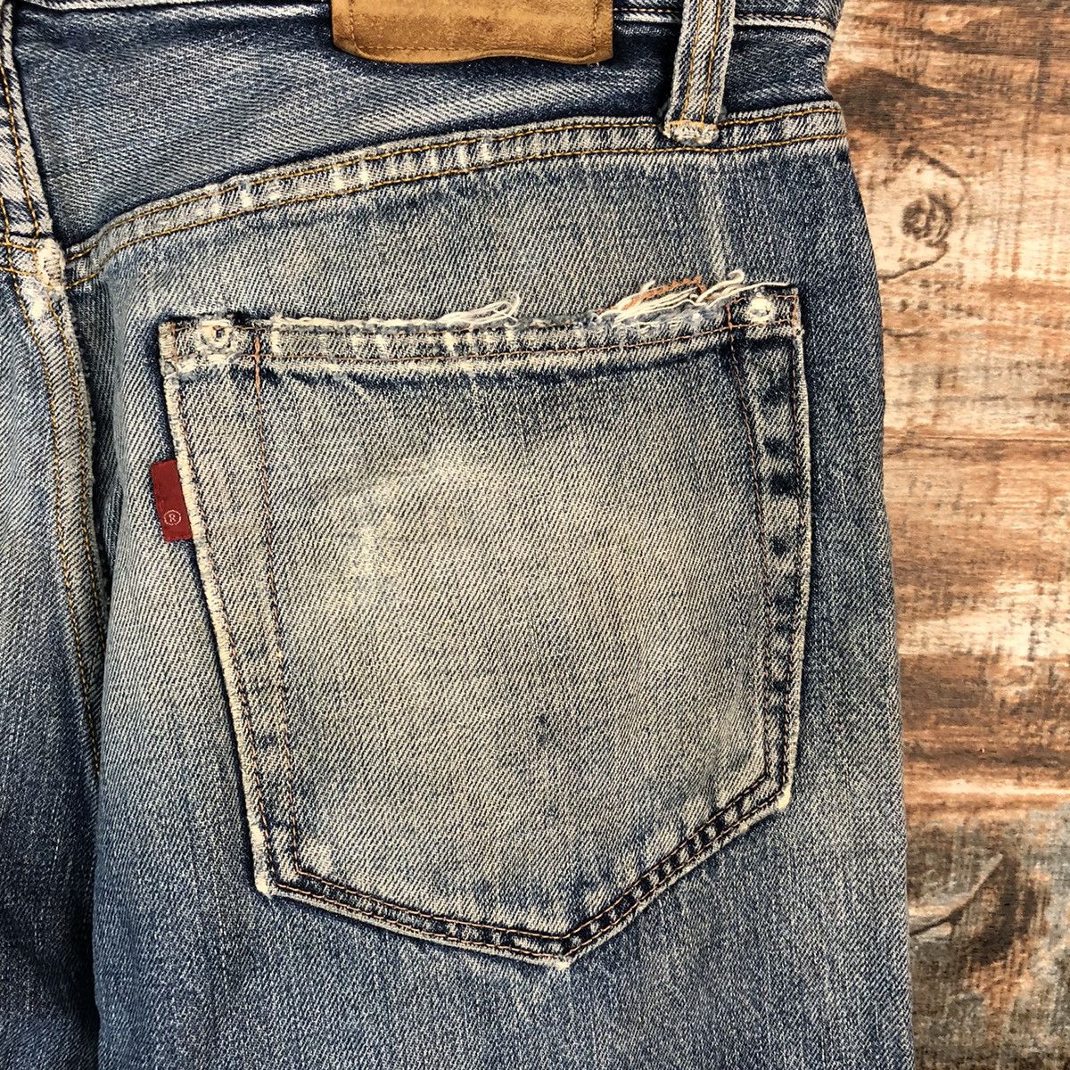 Johnbull DLL John Bull Blue Distressed ripped denim Pants #C137 Size US 31 - 18 Thumbnail