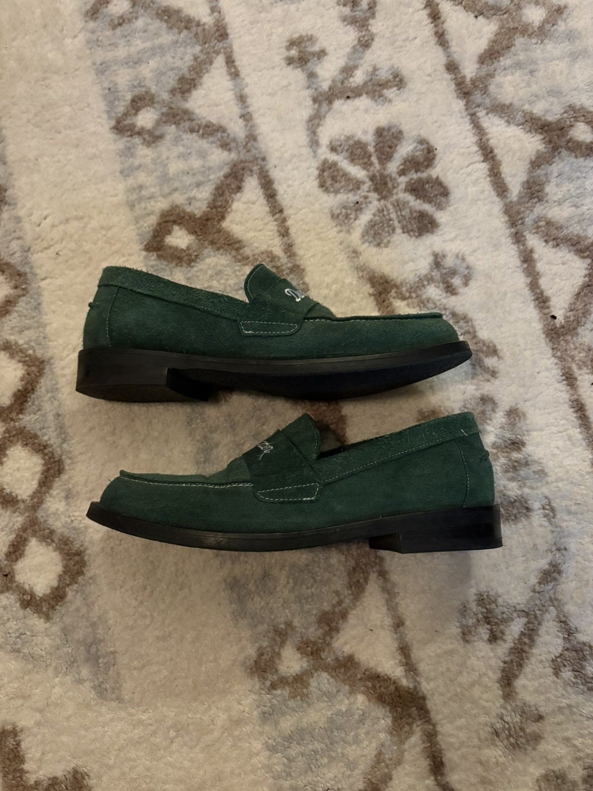 DUKE + DEXTER Green rough out suede Duke + Dexter loafers Size US 7.5 / EU 40-41 - 2 Thumbnail