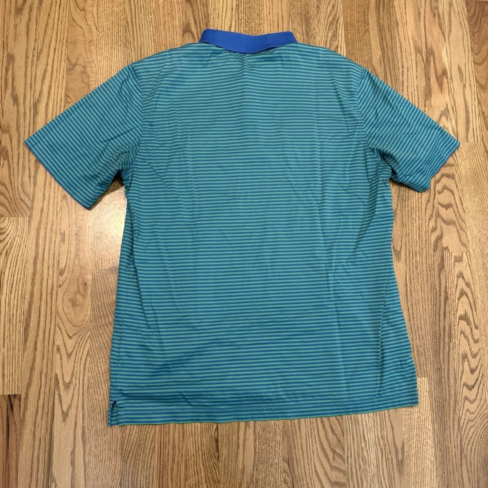 Vintage Masters Augusta National Golf Club Collection Polo Shirt Mens Large Green Blue Stripe Size US L / EU 52-54 / 3 - 2 Thumbnail