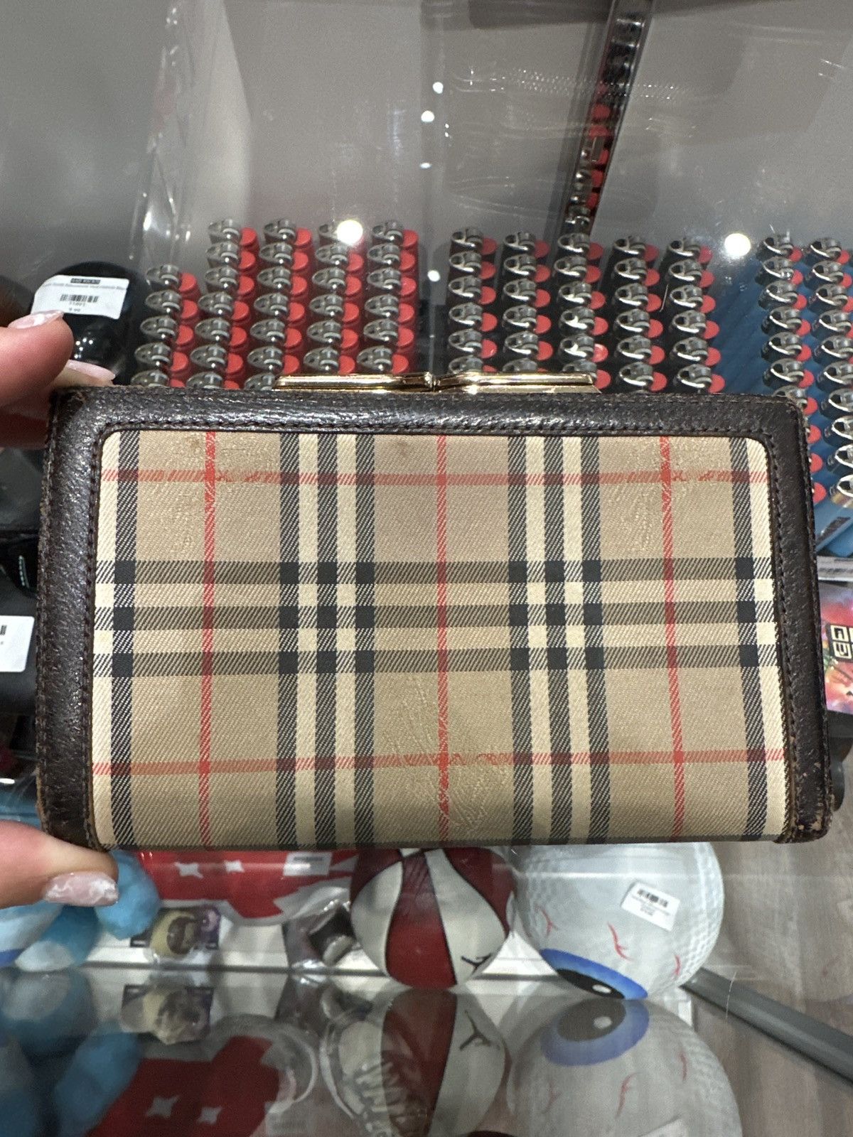 Burberry Burberry Check Canvas Kisslock Long Wallet Size ONE SIZE - 3 Thumbnail