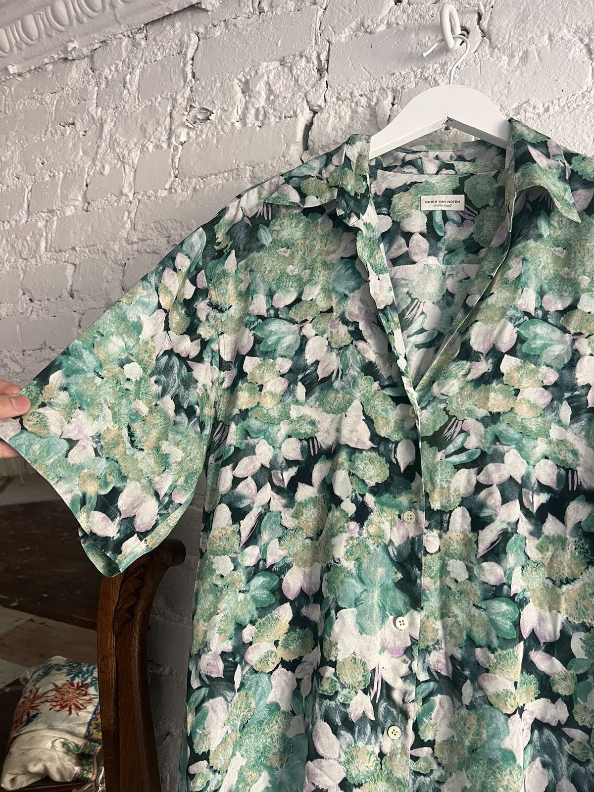 Dries Van Noten DRIES VAN NOTEN Floral Short Sleeve Button Down XS/S Size US XS / EU 42 / 0 - 4 Thumbnail