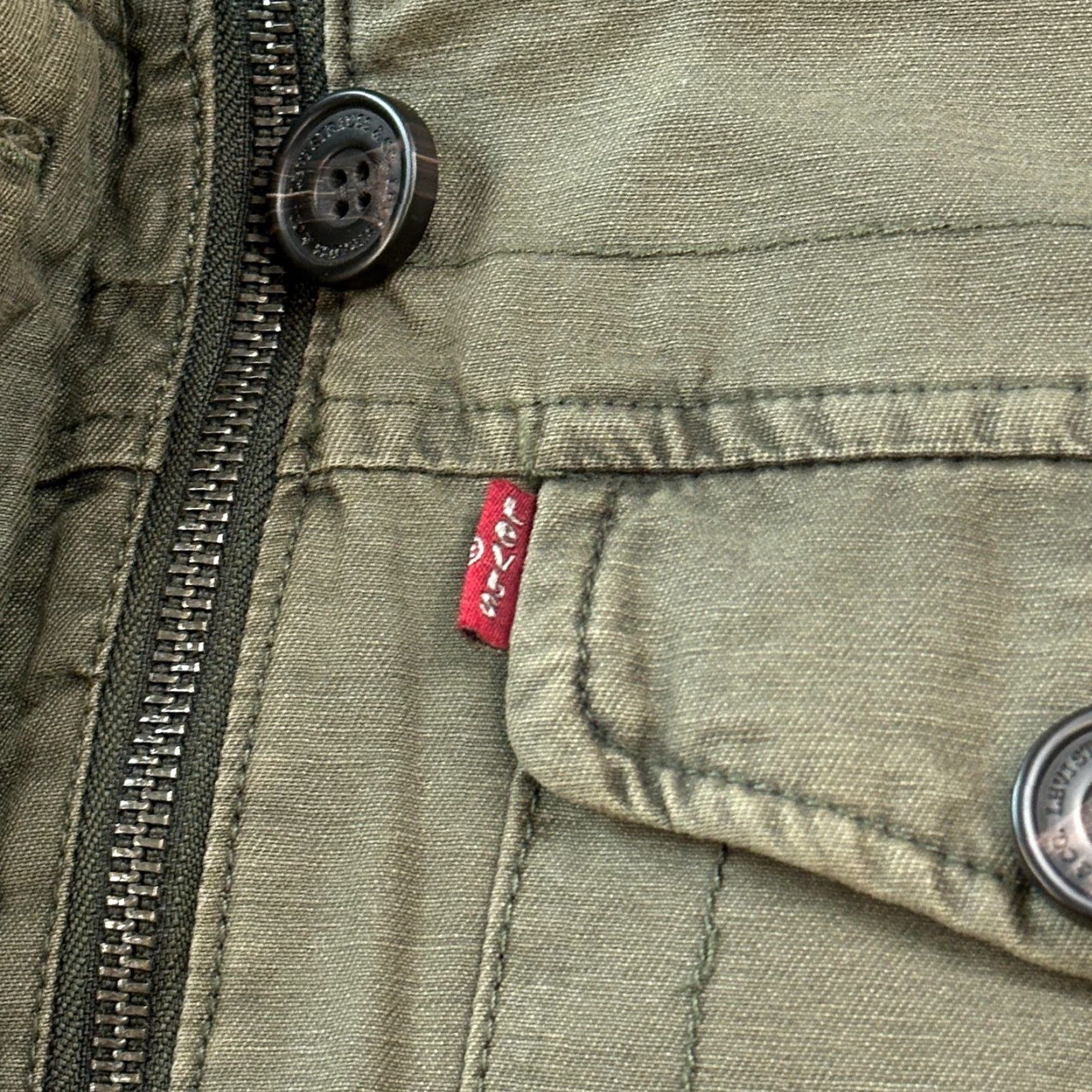 Levi's VINTAGE Levi's Jacket Women Medium Olive Green Army Military Chore Hooded Anorak Size M / US 6-8 / IT 42-44 - 5 Thumbnail
