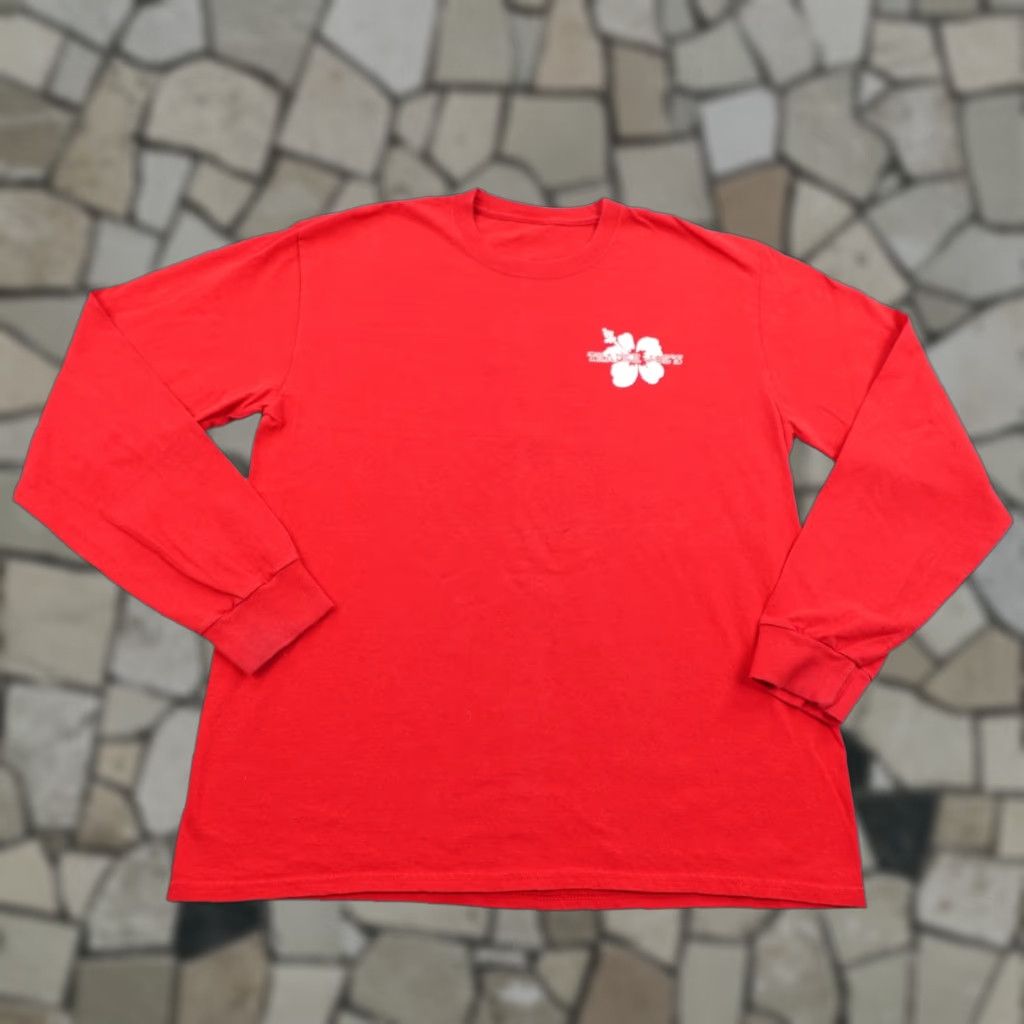 Vintage VINTAGE Trader Joe's Long Sleeve Shirt Men's Large Red Hibiscus Graphic Tee Tropical Size US L / EU 52-54 / 3 - 1 Thumbnail
