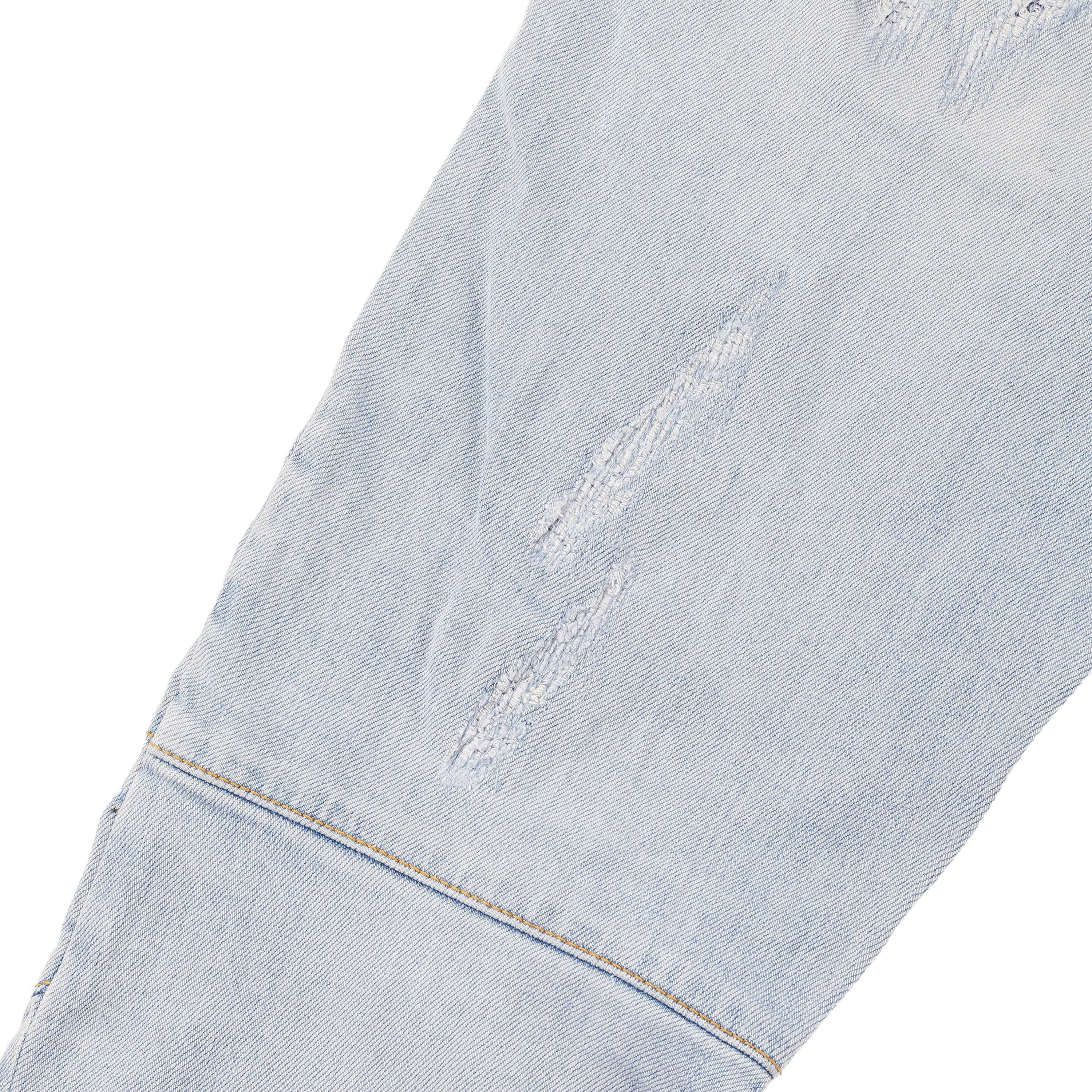 Balmain Pierre Balmain Blue Denim Distressed Biker Skinny Jeans Size US 31 - 9 Thumbnail