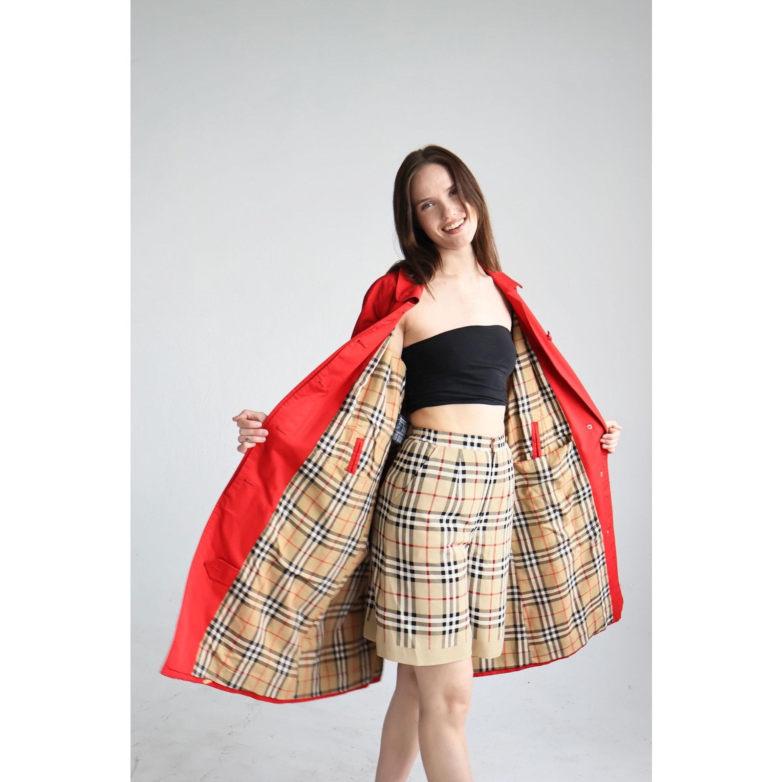 Burberry BURBERRY LONDON for Galtrucco Milano Trench Coat in Rouge Size M / US 6-8 / IT 42-44 - 4 Thumbnail