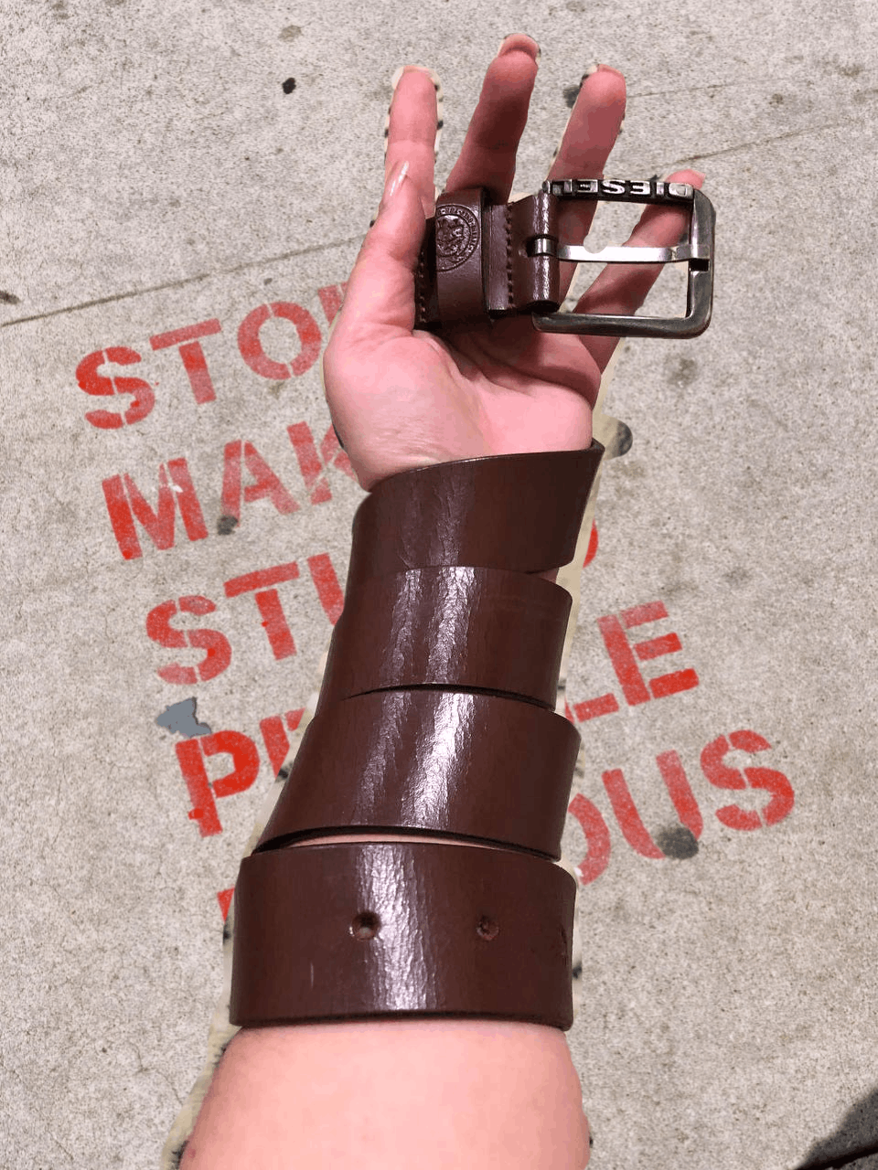 Diesel Vintage Diesel Industry Leather Belt Retro Y2K 90s Size ONE SIZE - 1 Thumbnail