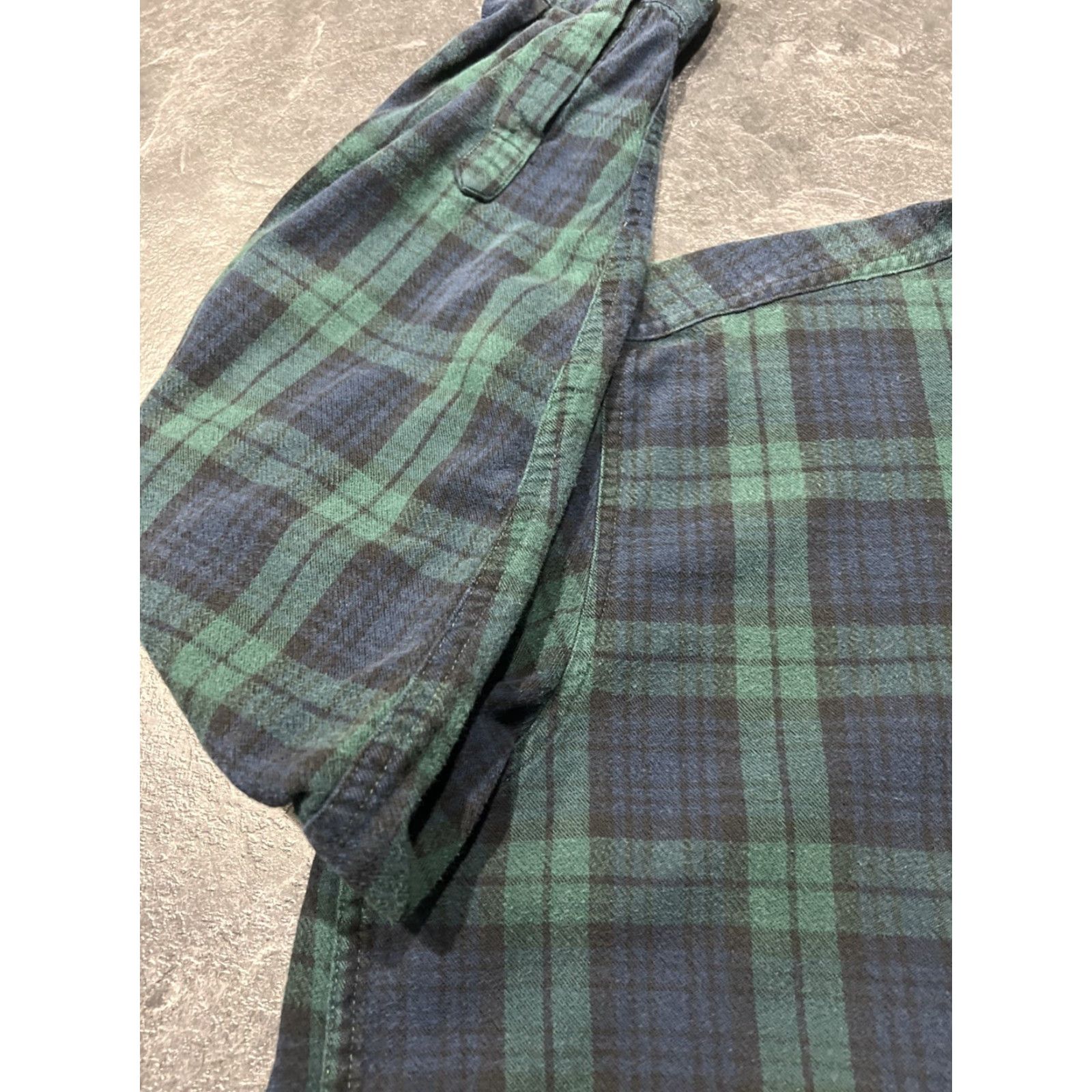 Vintage VINTAGE L.L. Bean Men's Flannel Shirt Casual Big & Tall XLT Long Sleeve Blue Green Scotch Plaid Size US XL / EU 56 / 4 - 5 Thumbnail