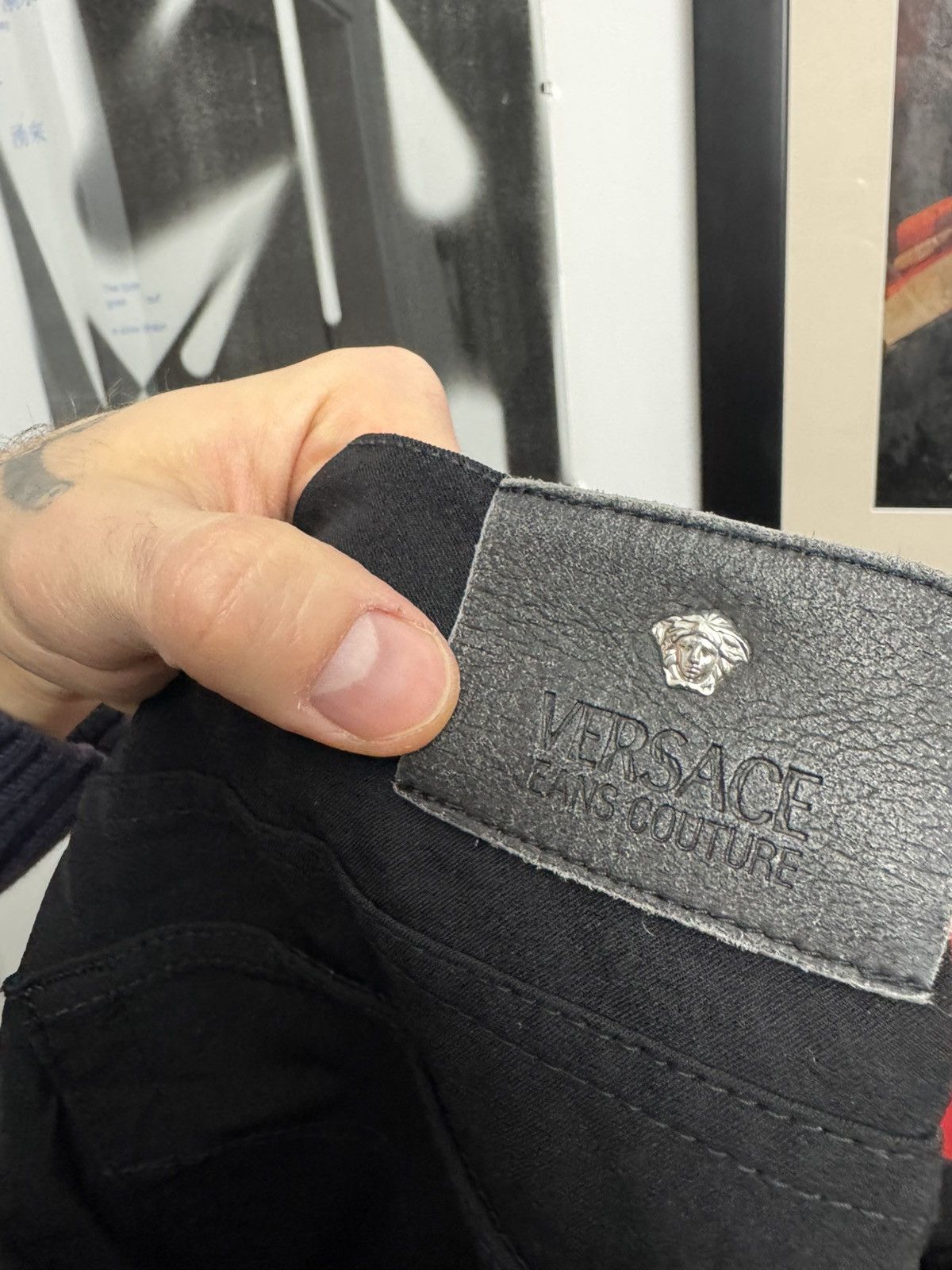 Versace Versace Jeans Couture Vintage Pant Elastan Black Y2k Medusa Size US 34 / EU 50 - 4 Thumbnail