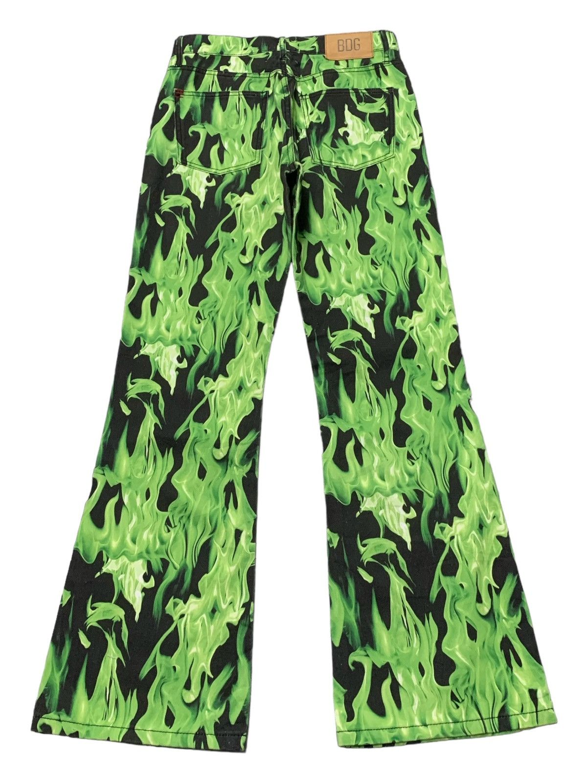 5351 POUR LES HOMMES × Junya Watanabe BDG Green Flame Bootcut Flared Denim Pants Size US 29 - 2 Thumbnail