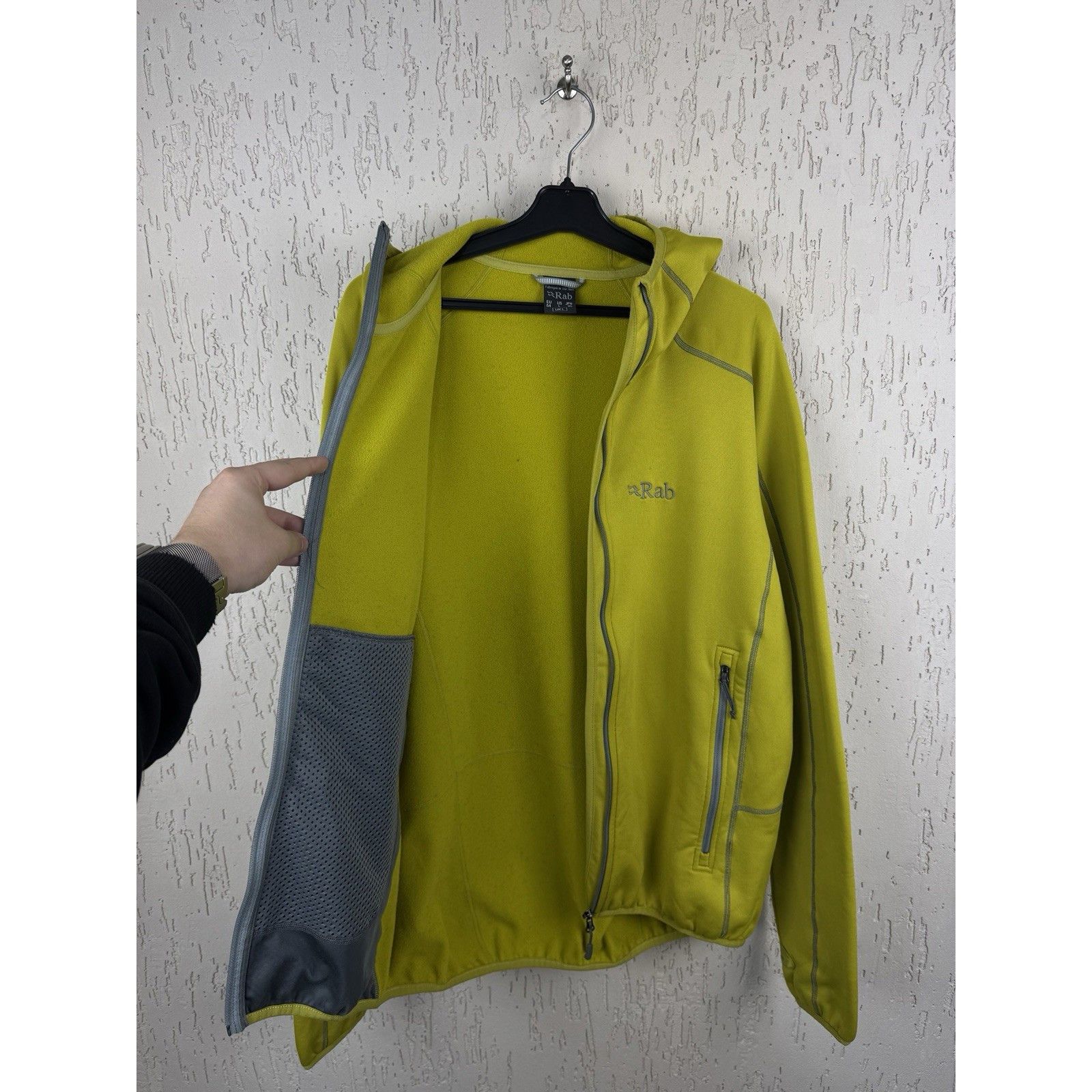 Rab Rab Hoodie Mens L Yellow Power Stretch Polartec Full Zip Jum Size US L / EU 52-54 / 3 - 3 Thumbnail