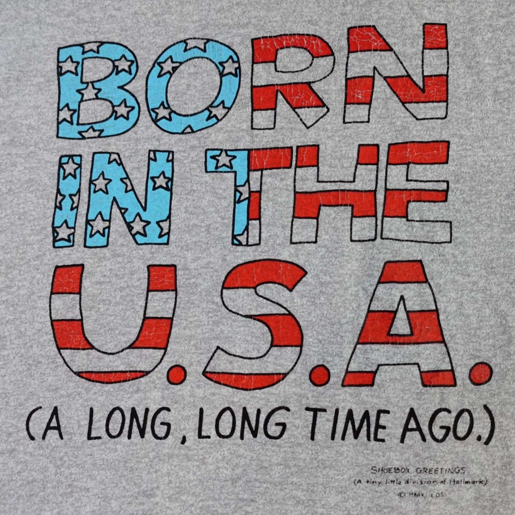 Vintage VINTAGE American Vintage Shirt M Gray 80s USA Patriotic Funny Graphic Print Mens Size US M / EU 48-50 / 2 - 2 Thumbnail