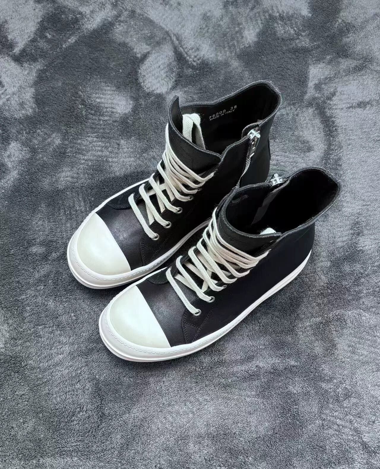 Rick Owens Rick Owens Leather Black Lowtop Sneakers 38 Women Size US 7.5 / IT 37.5 - 1 Thumbnail