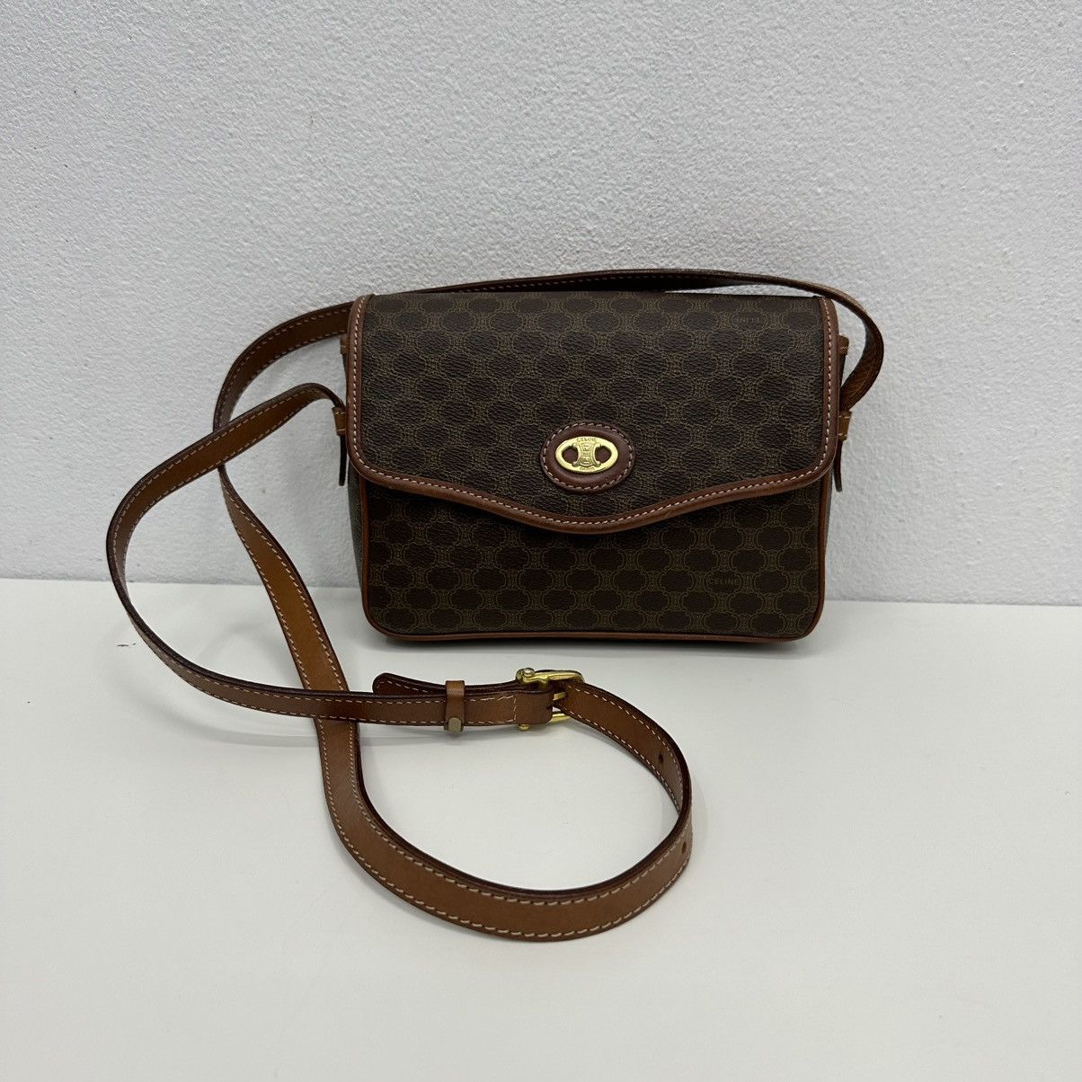 Celine AUTHENTIC CELINE MACADAM CROSSBODY SHOULDER BAG Size ONE SIZE - 3 Thumbnail