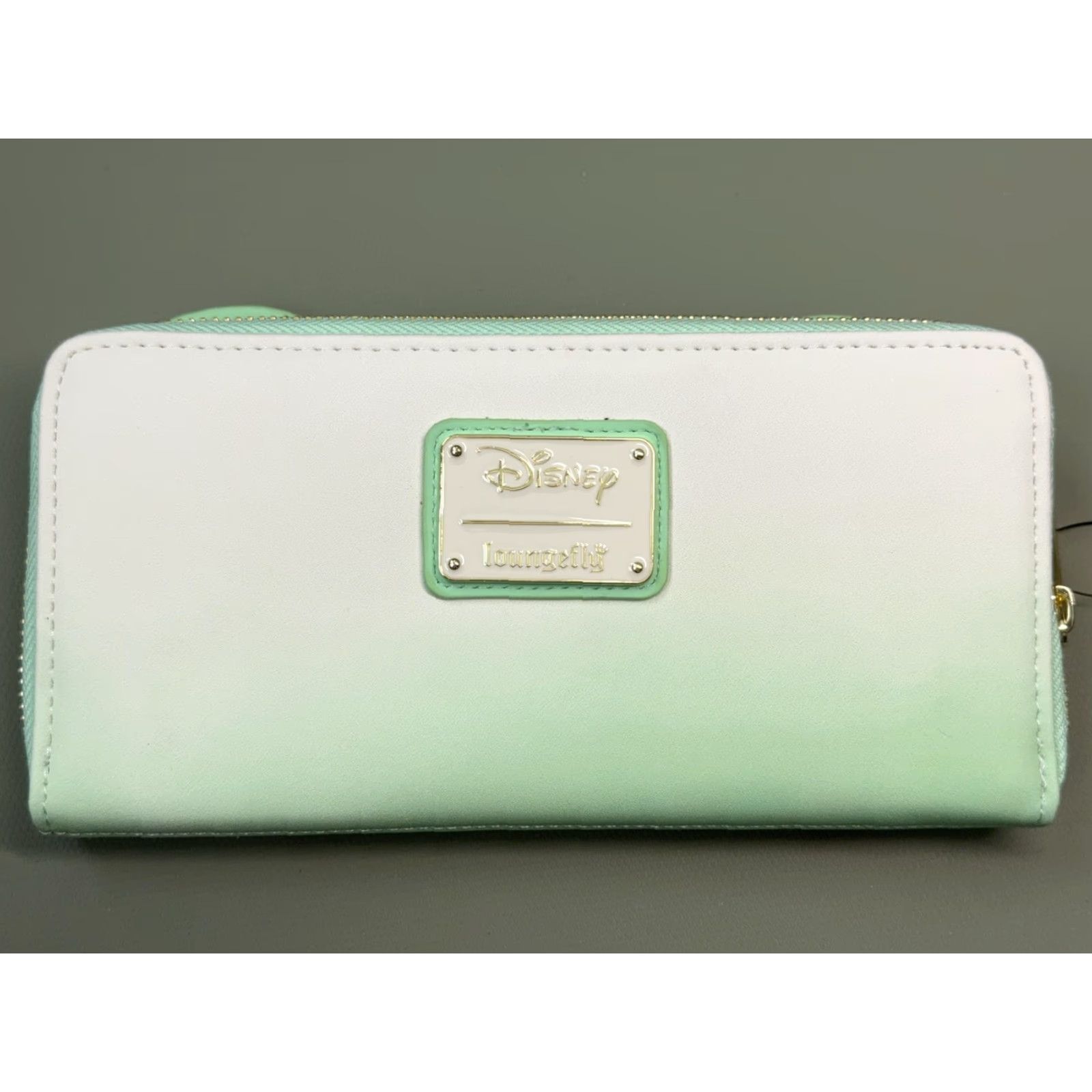 Vintage Disney Loungefly Mint Green Floral Bow Zip-Around Wallet Women One Size Size ONE SIZE - 7 Thumbnail