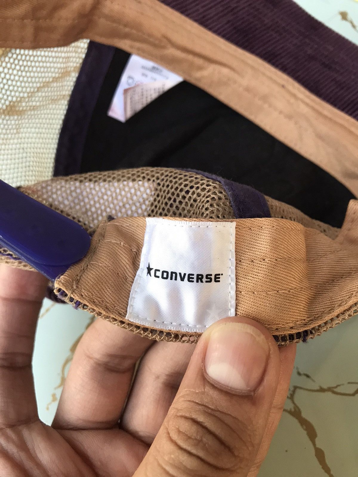 Vintage Vintage Converse Corduroy Logo Trucker Hat Size ONE SIZE - 9 Thumbnail