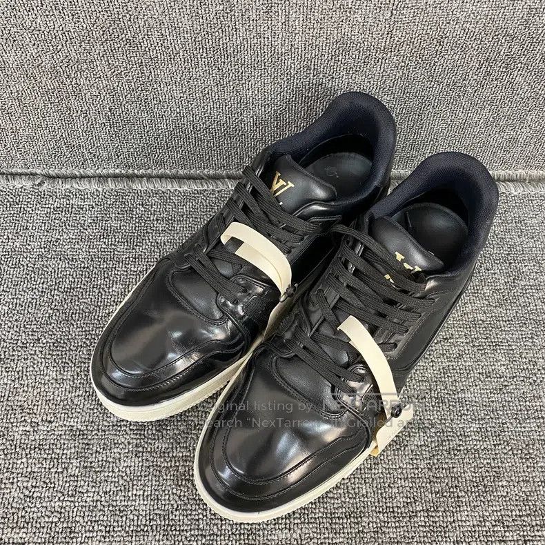 Louis Vuitton Louis Vuitton Black cowhide trainer shoes Size US 7 / EU 40 - 1 Thumbnail