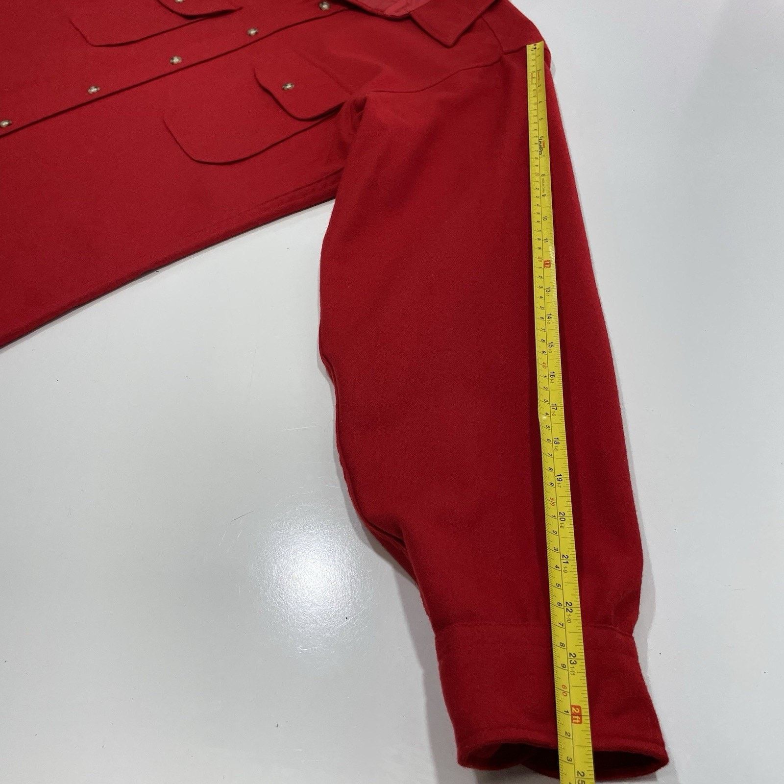 Pendleton VTG 70's Pendleton Men's Red Virgin Wool Shirt *flawed USA L Size US L / EU 52-54 / 3 - 10 Thumbnail