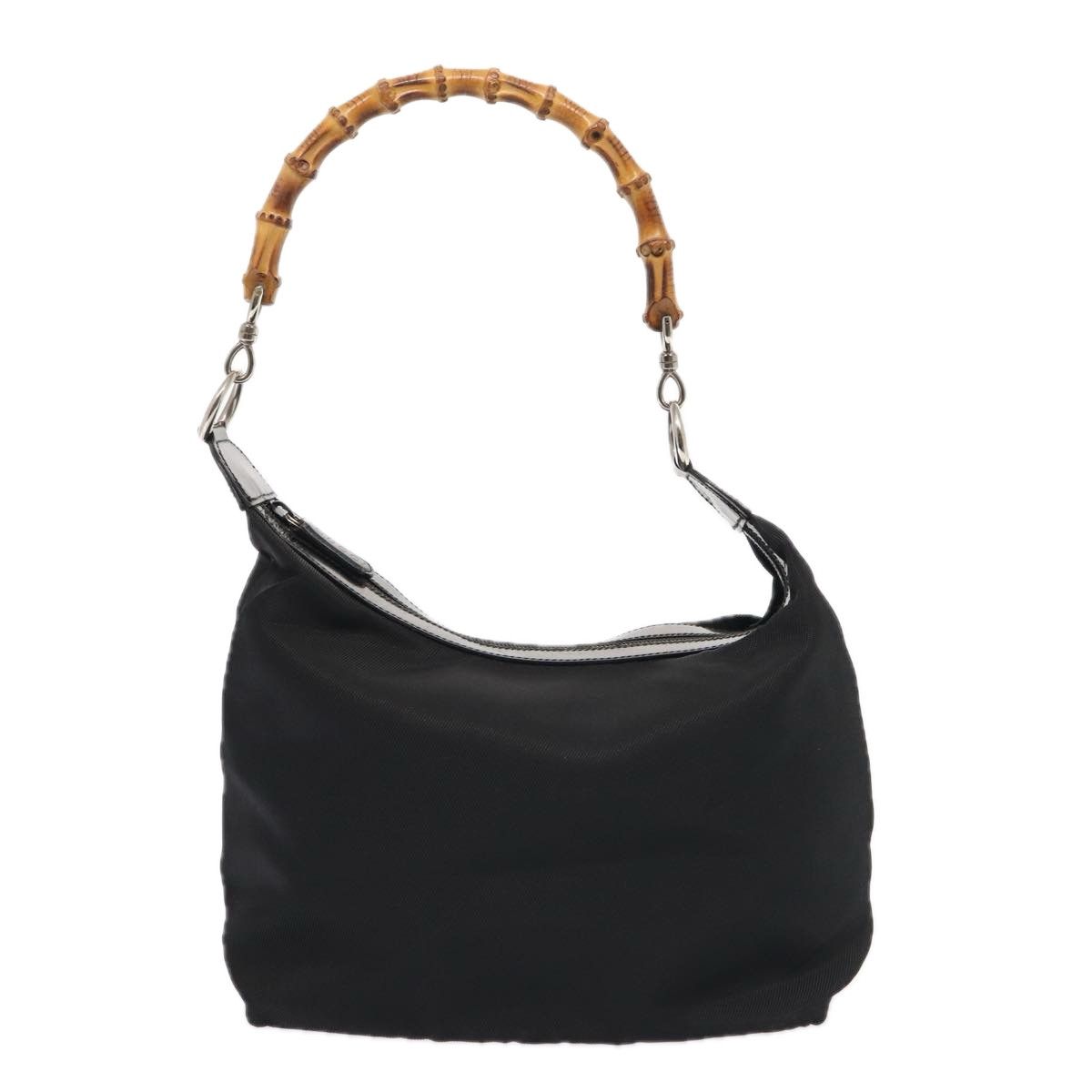 Gucci Bamboo Black Synthetic Shoulder Bag (Pre-Owned) Size ONE SIZE - 1 Thumbnail