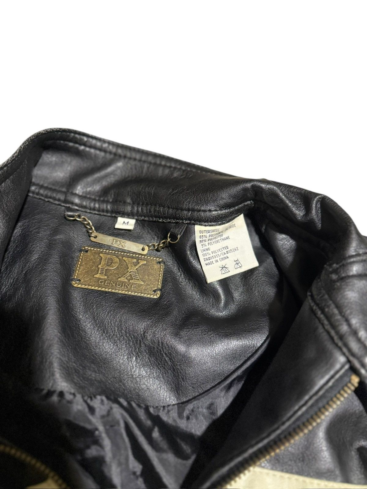 Other Vintage Striped Leather Biker Jacket Size US M / EU 48-50 / 2 - 4 Thumbnail