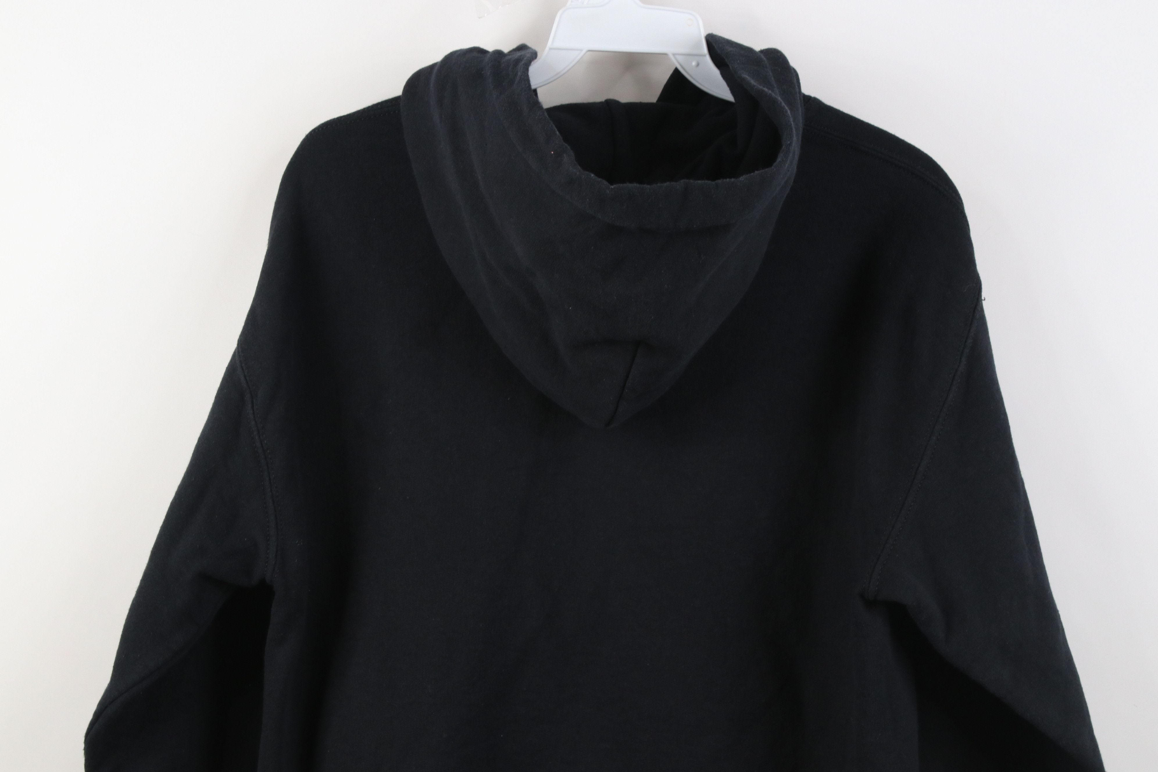 Vintage Vintage 90s Y2K Streetwear Blank Hoodie Sweatshirt Black Size M / US 6-8 / IT 42-44 - 11 Thumbnail