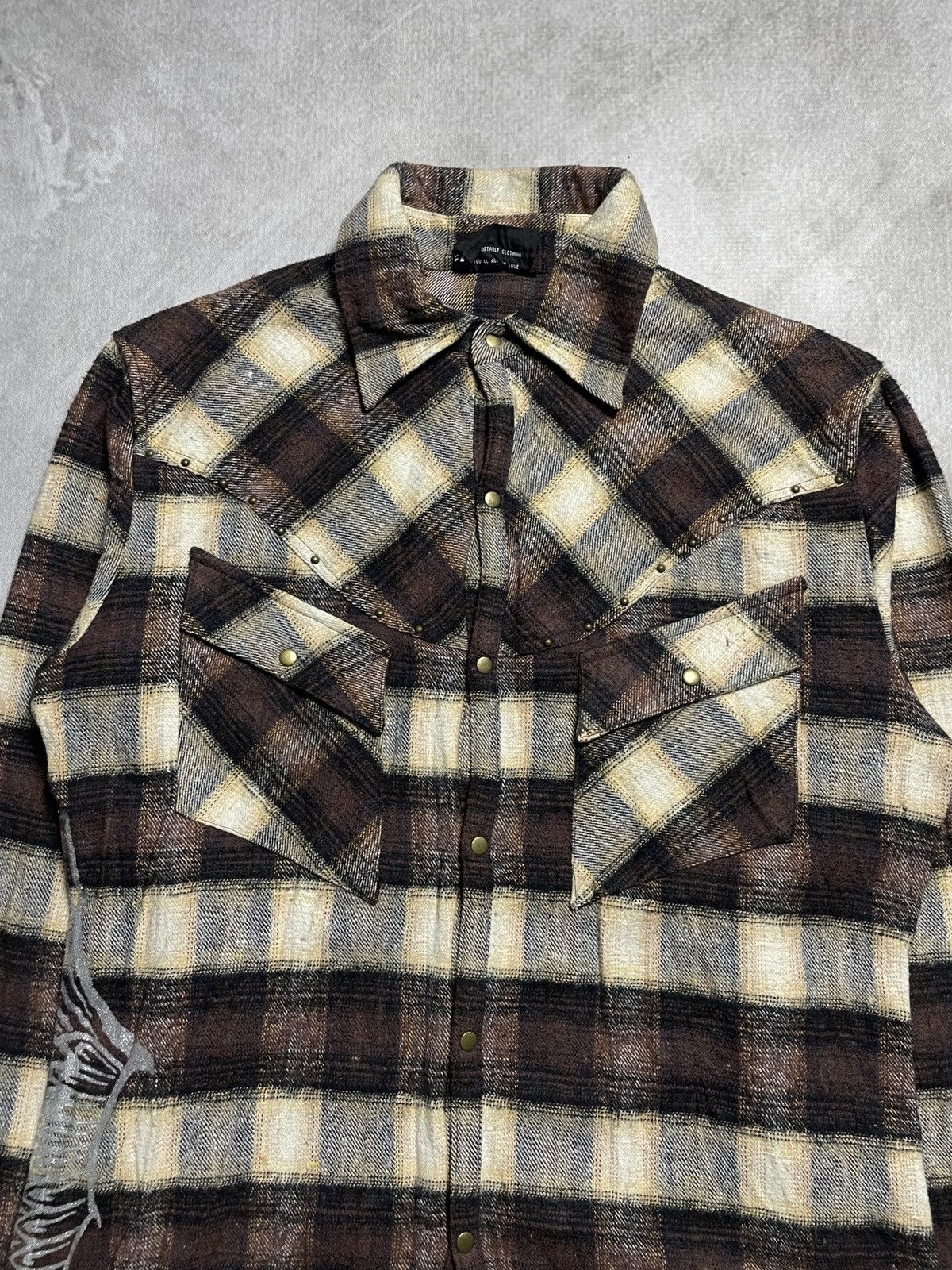 14th Addiction 2000’s Lav - Studded Tribal Shirt Size US M / EU 48-50 / 2 - 4 Thumbnail