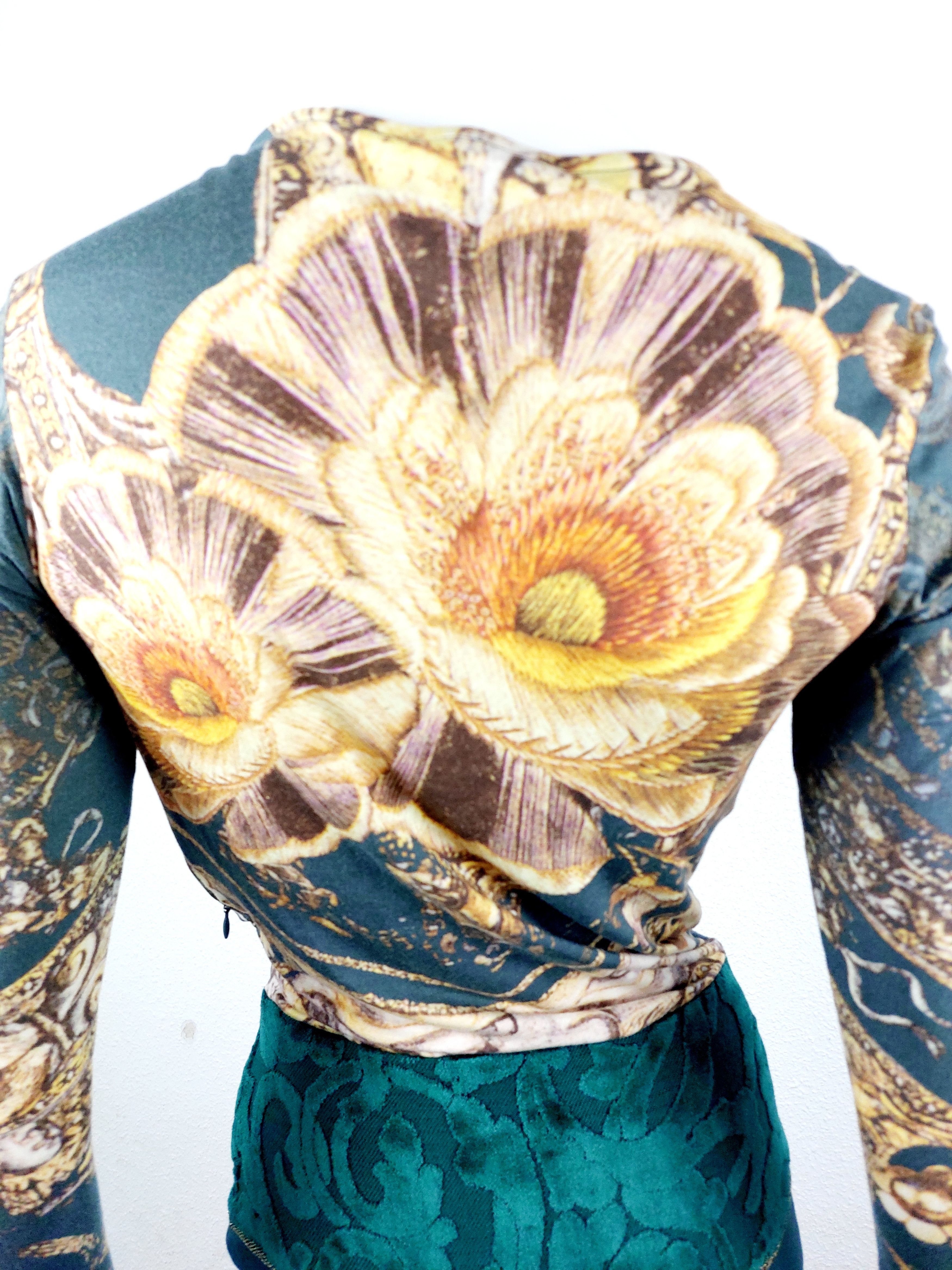 Roberto Cavalli Roberto Cavalli Greek Medusa Baroque Velvet Dress Size XS / US 0-2 / IT 36-38 - 13 Thumbnail